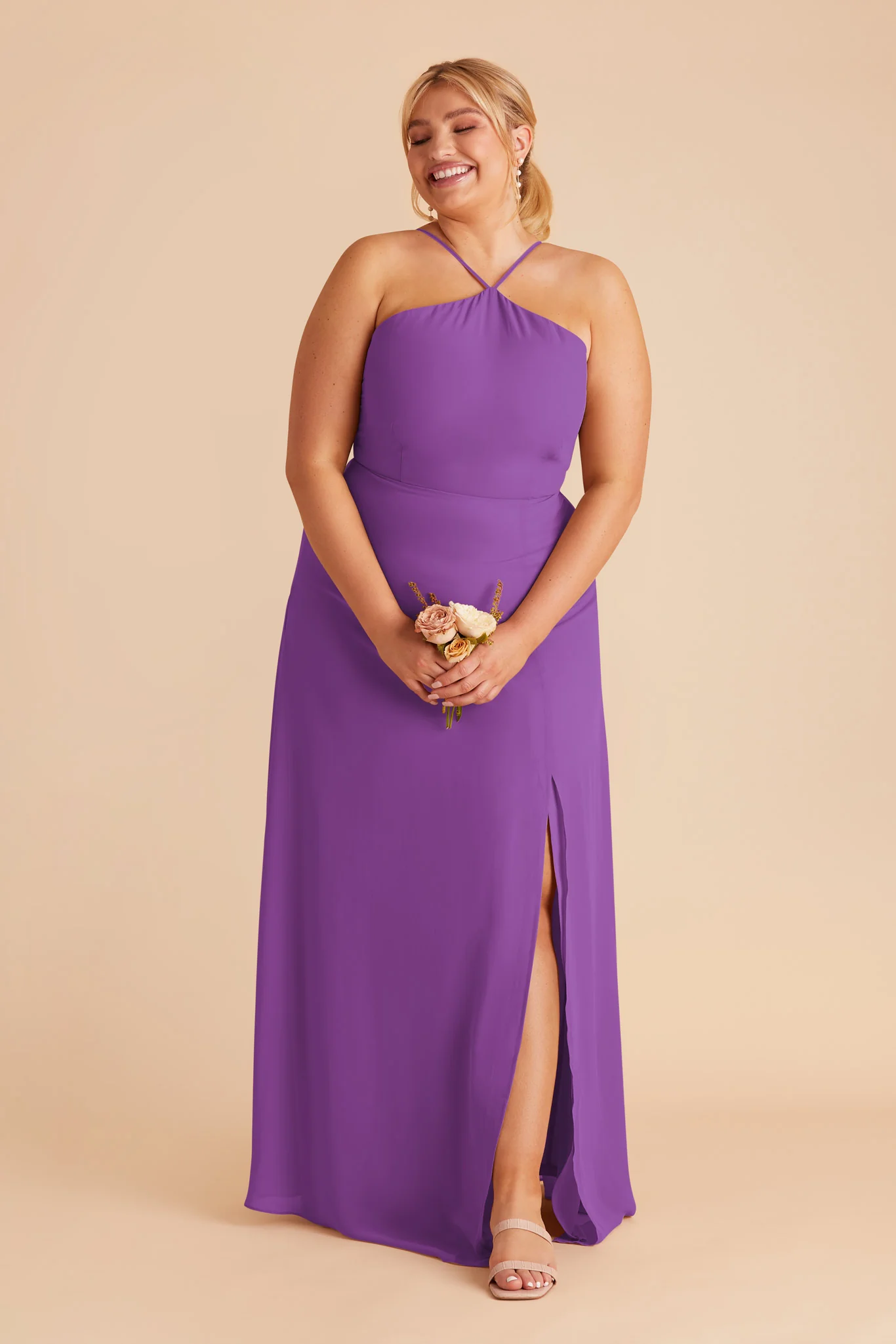 Juliet Chiffon Dress - Amethyst - necksoother