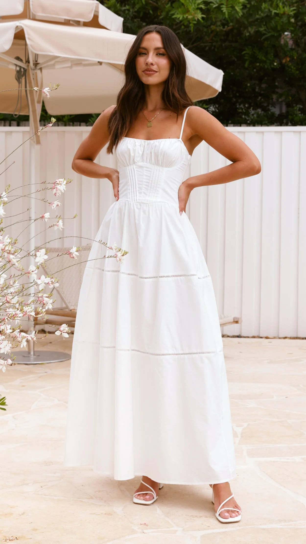 Isabella Maxi Dress - White - necksoother