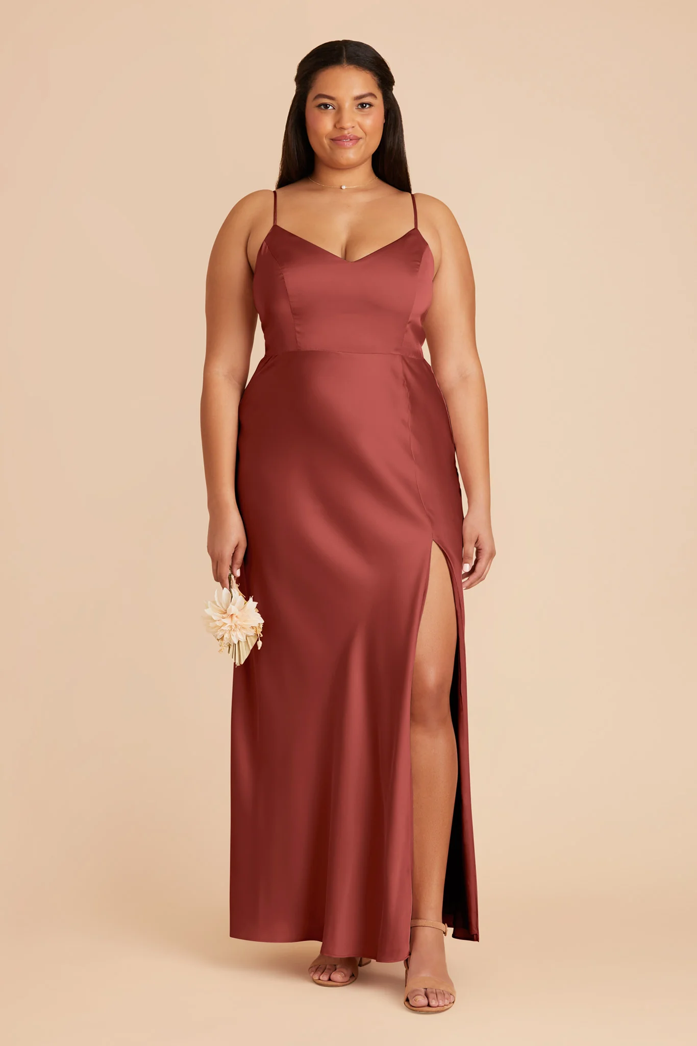 Jay Matte Satin Dress - Spice - necksoother