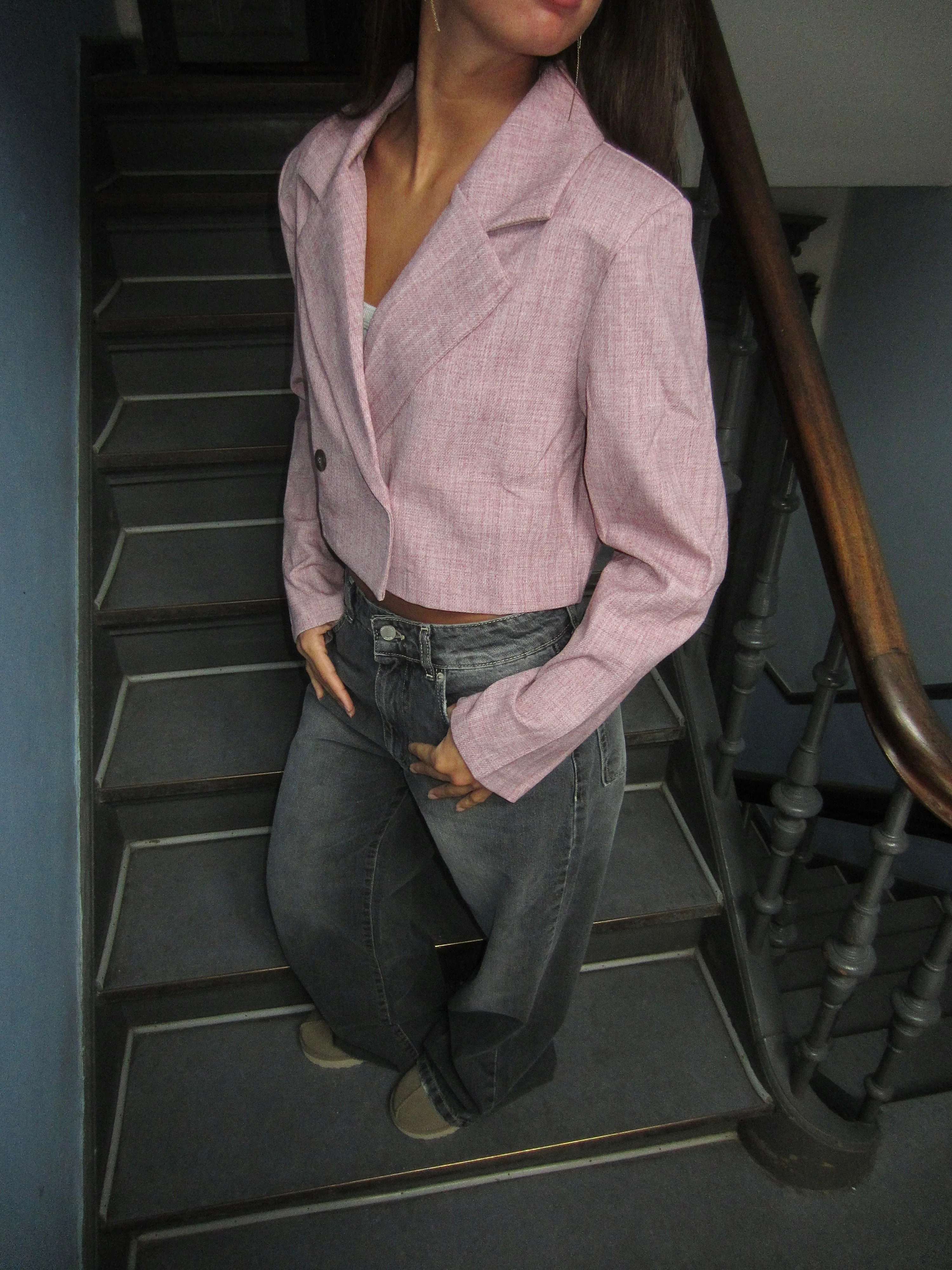 Julica cropped blazer - Rose - necksoother