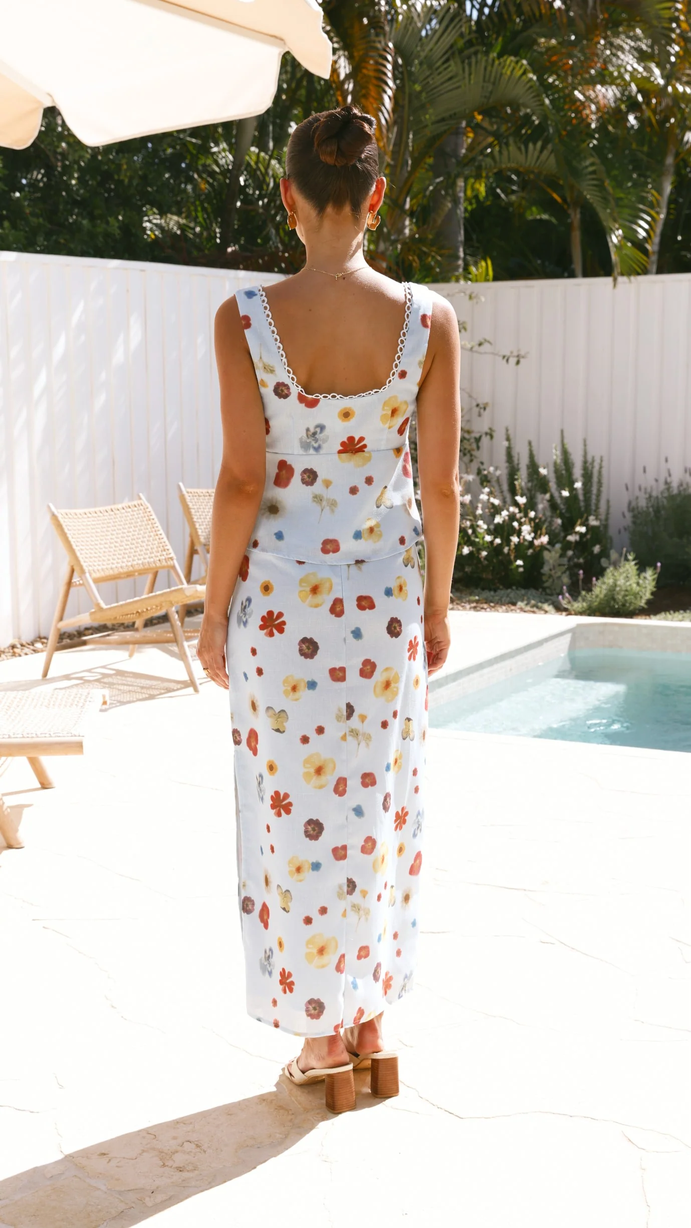 Vaiana Skirt - Blue / Floral - necksoother