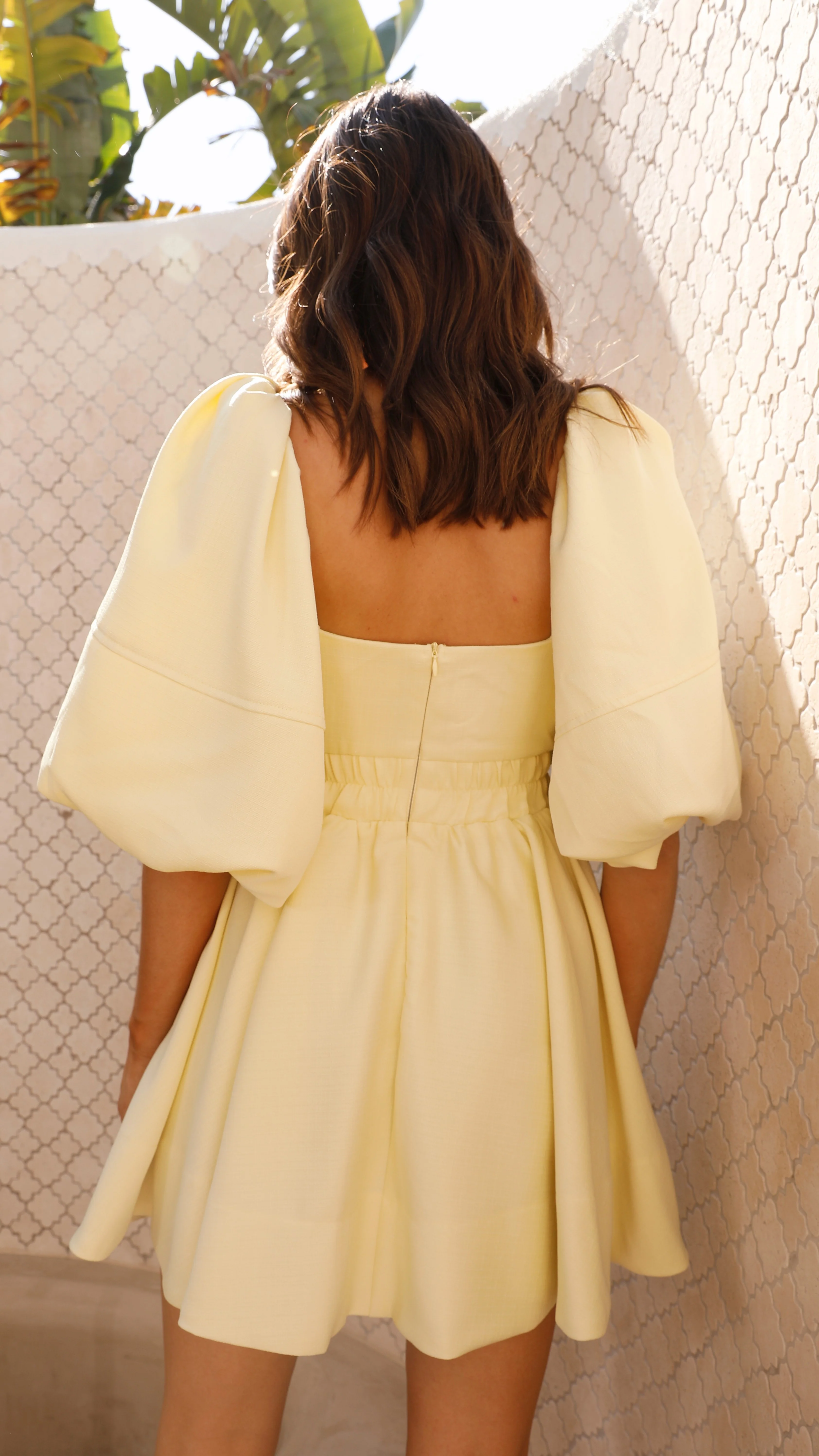 Amayah Mini Dress - Yellow - necksoother