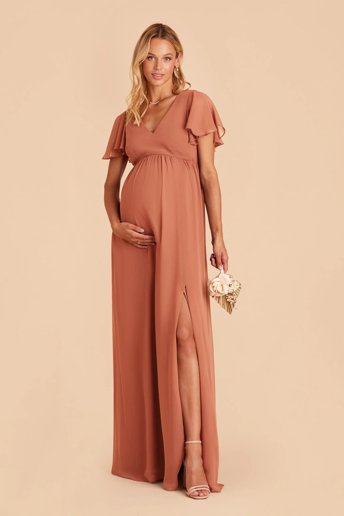 Hannah Empire Dress - Terracotta - necksoother