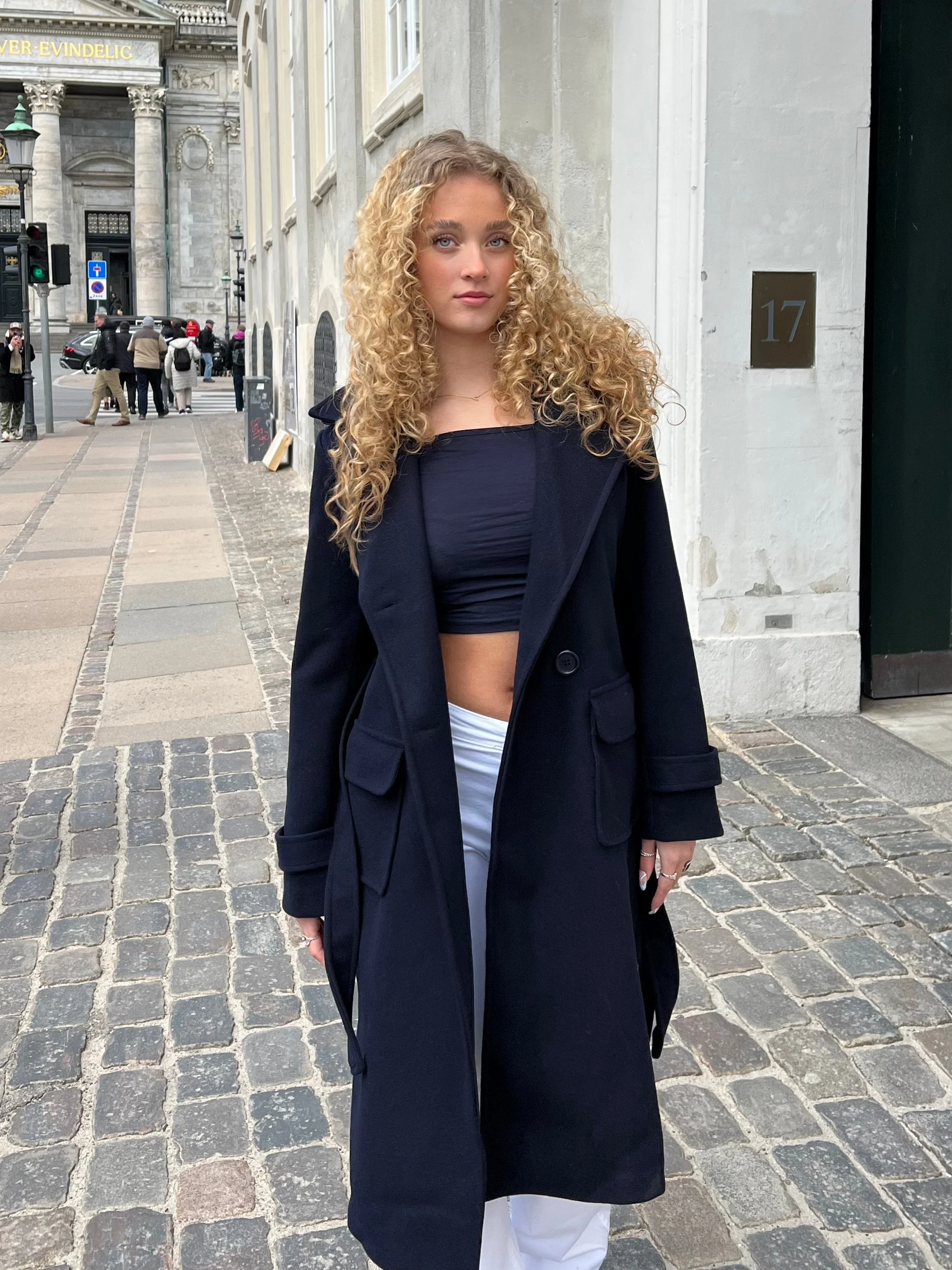 Ginalli coat long - navy - necksoother