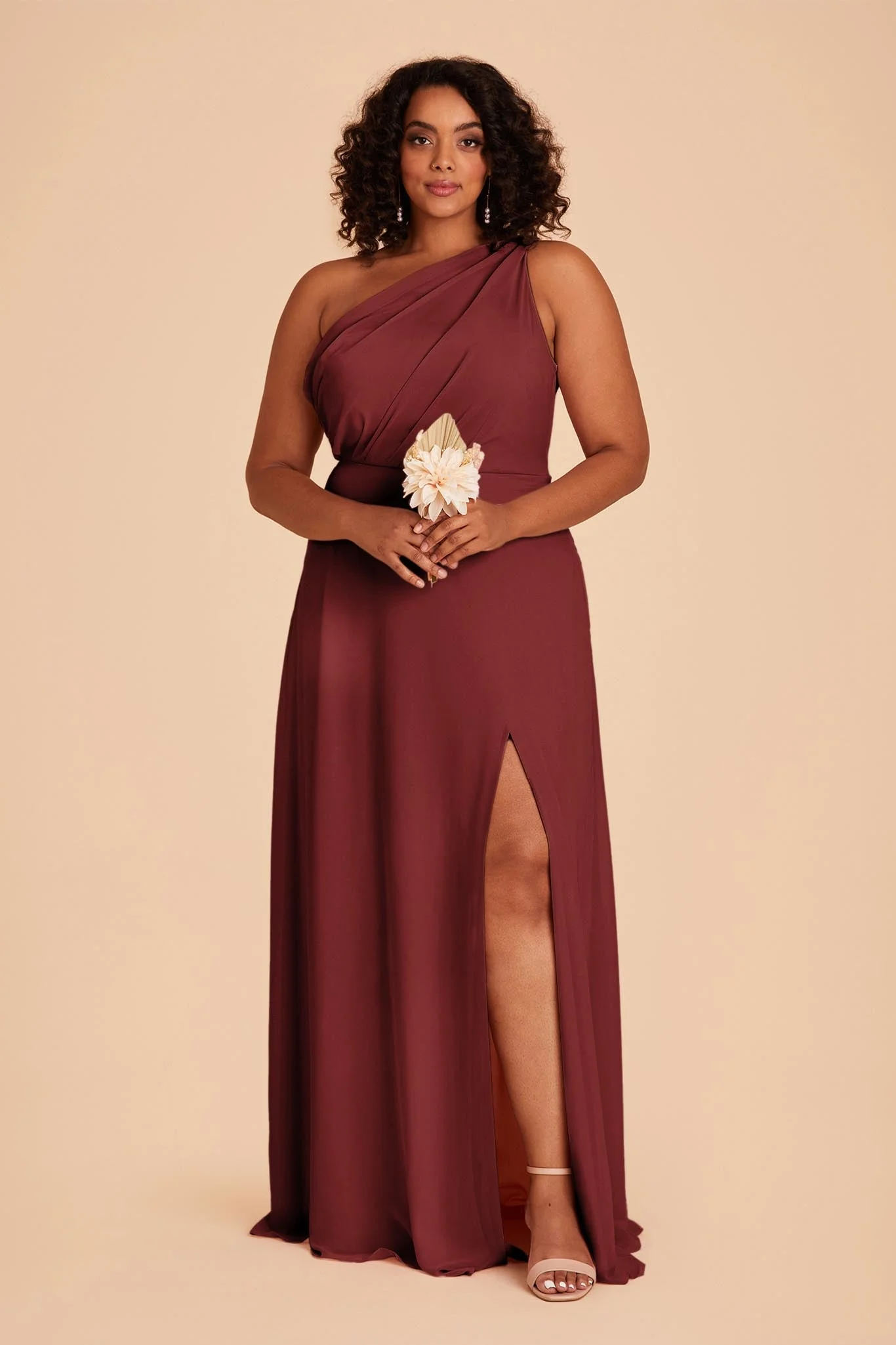 Kira Dress With Slit - Rosewood - necksoother
