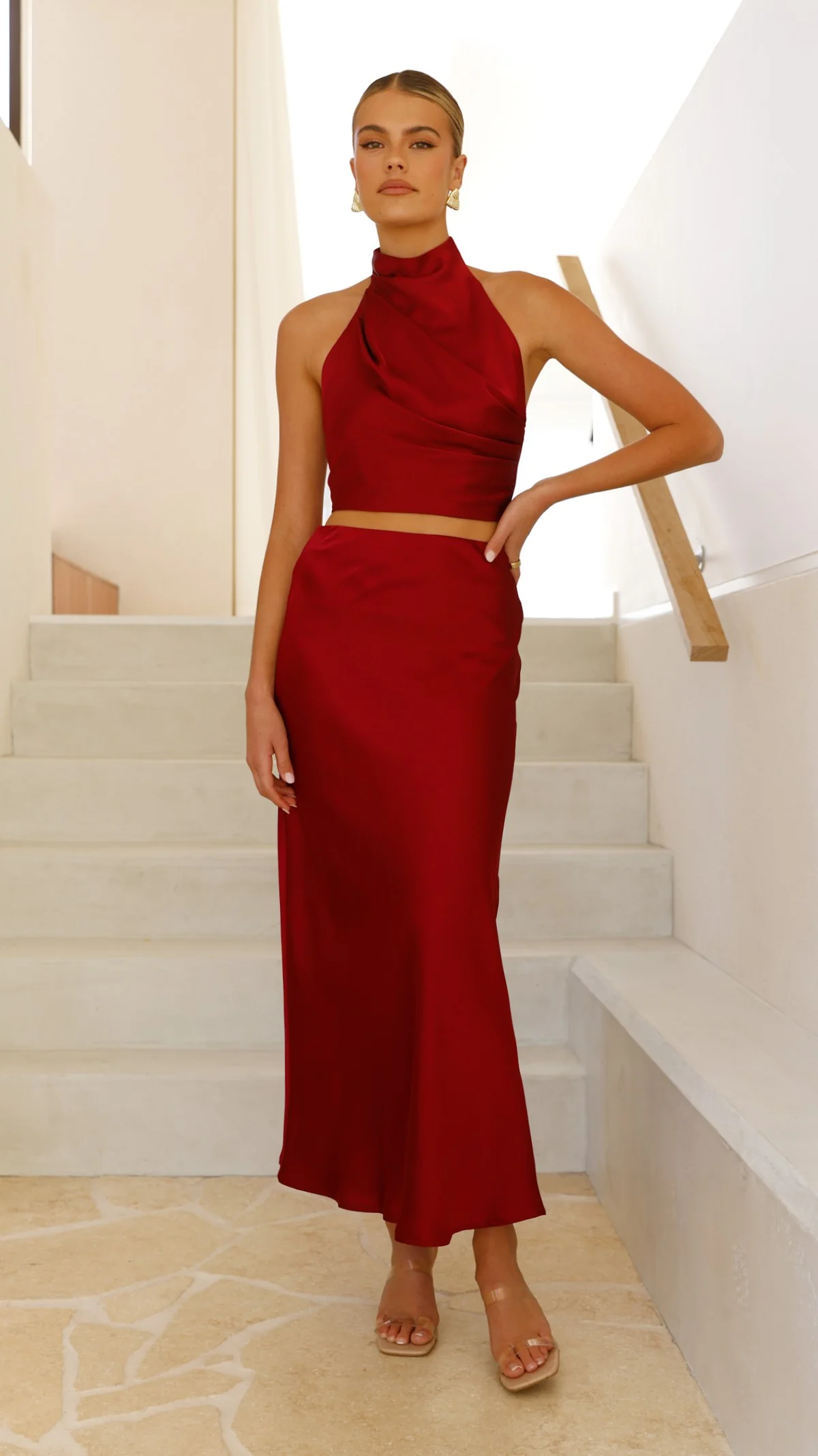 Esther Maxi Skirt - Wine - necksoother
