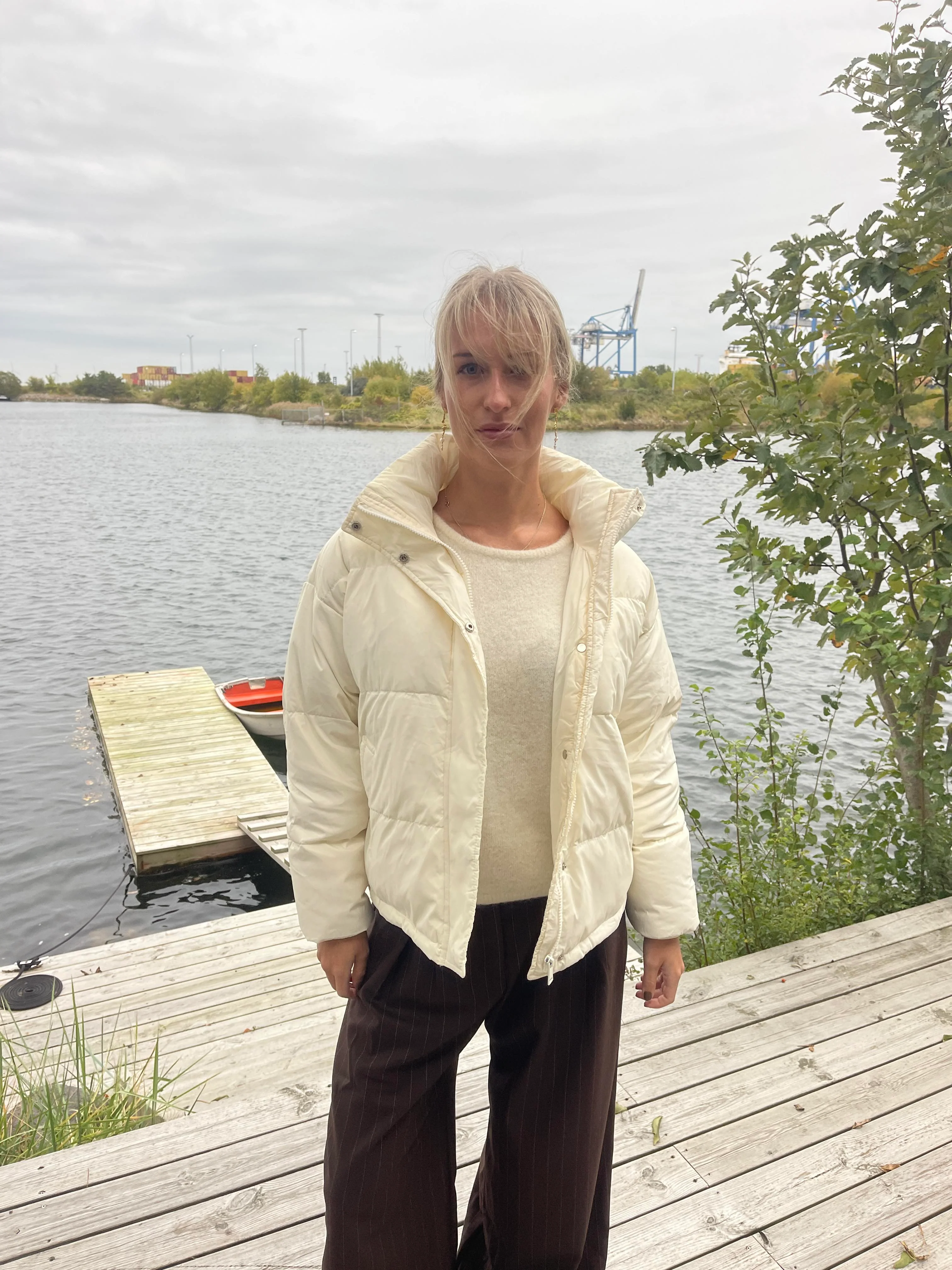 Cecile puffer jacket - Off white - necksoother