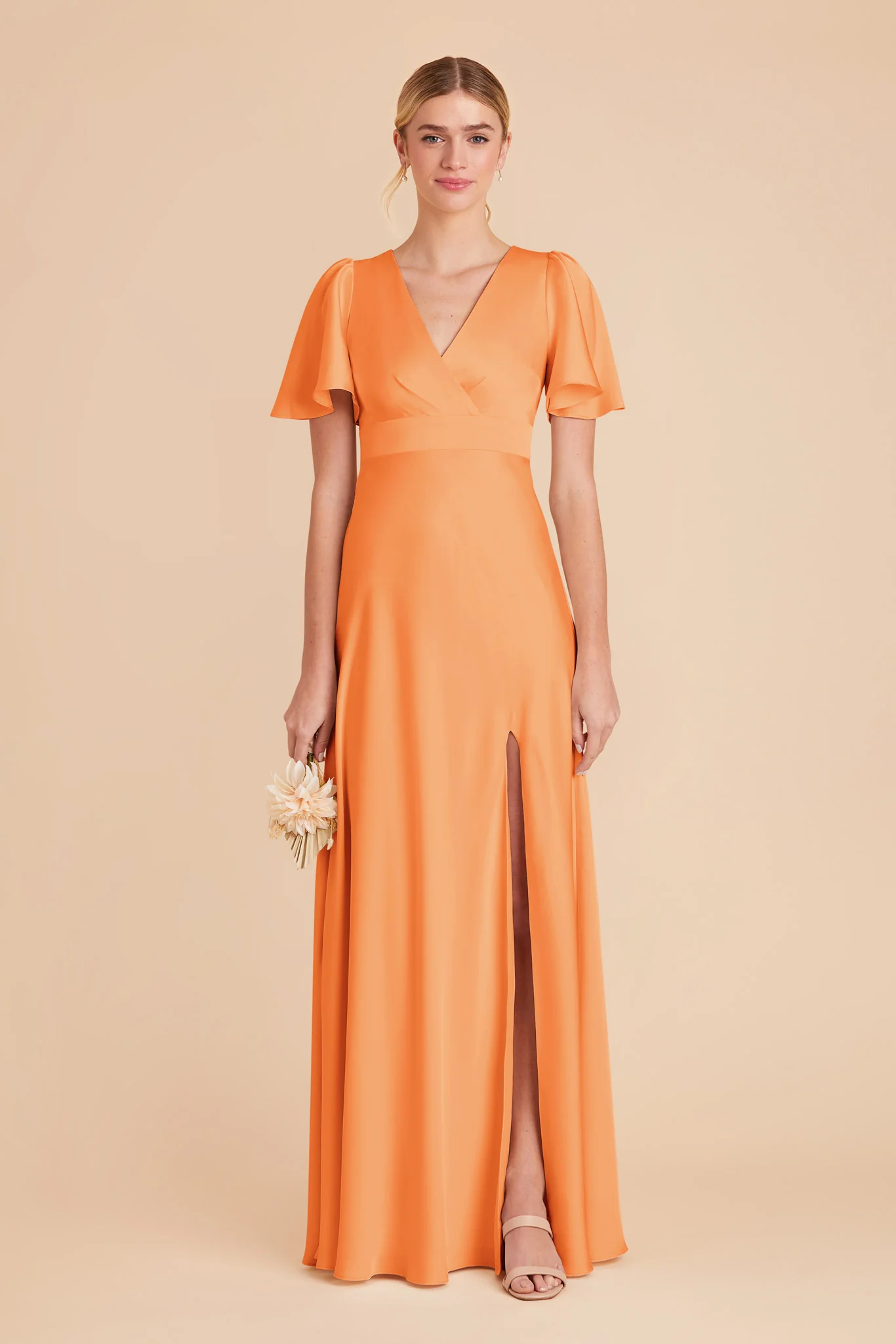 Marni Matte Satin Dress - Apricot - necksoother