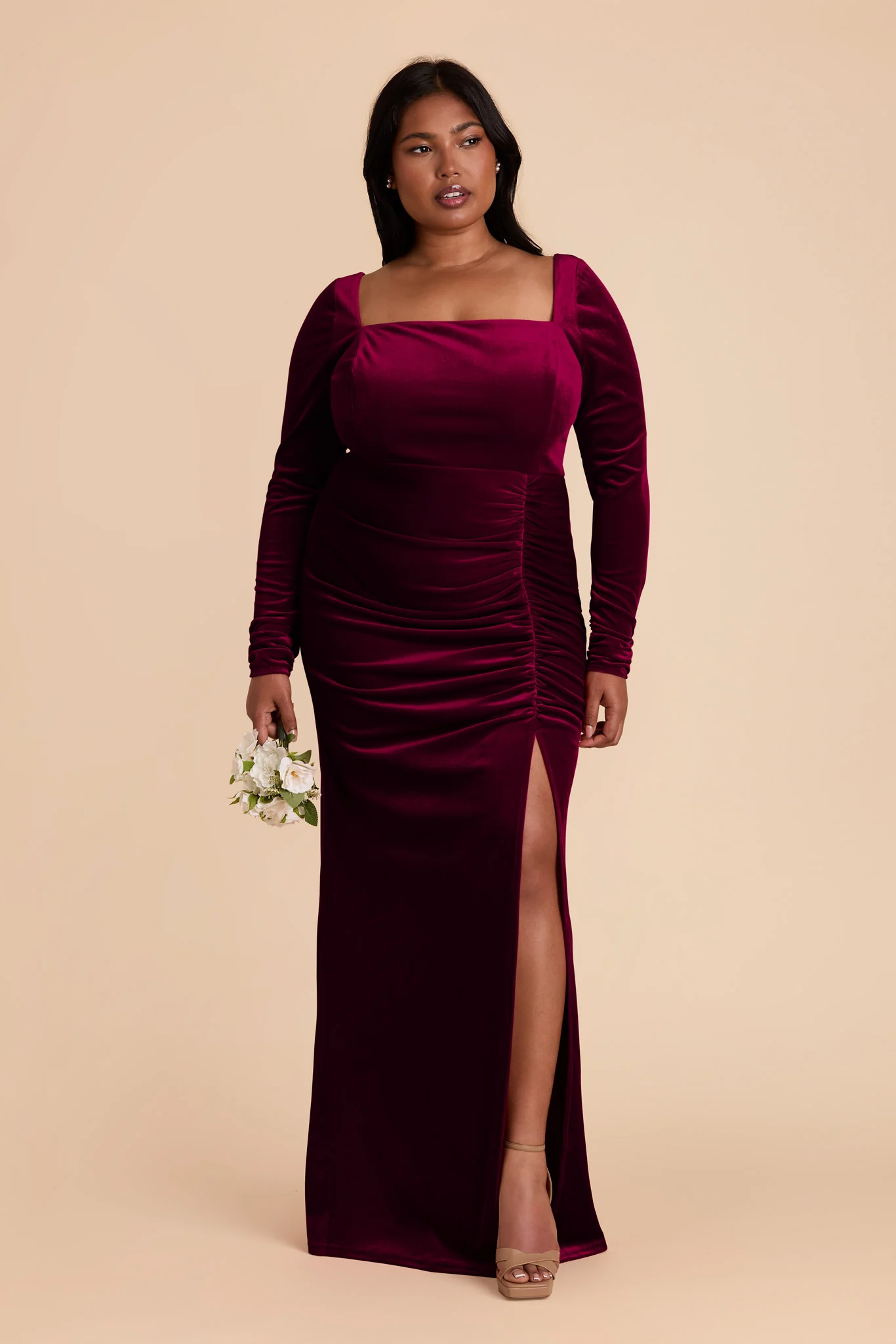 Ivy Velvet Dress - Cabernet - necksoother