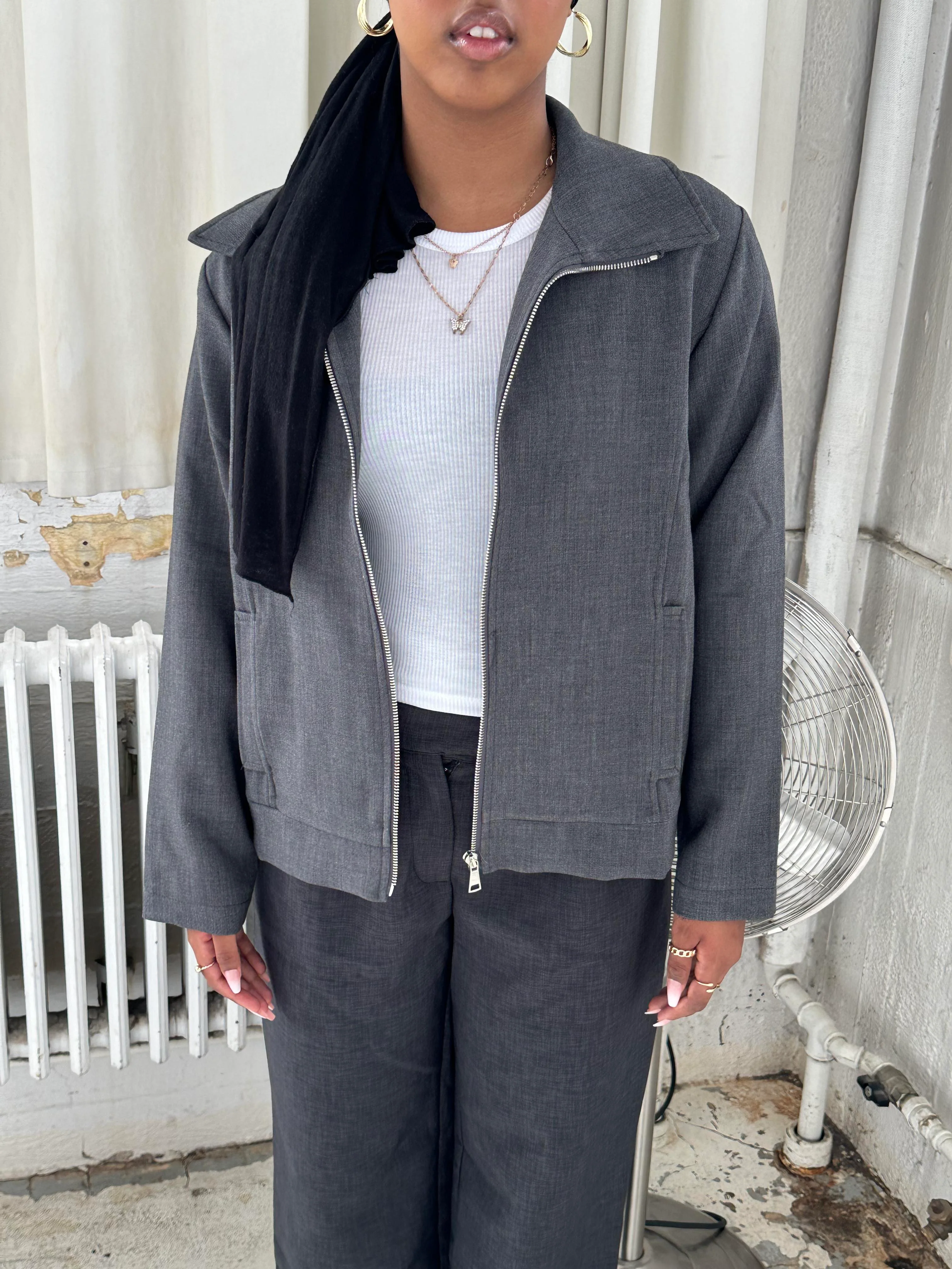 Melania suit jacket - Grey - necksoother