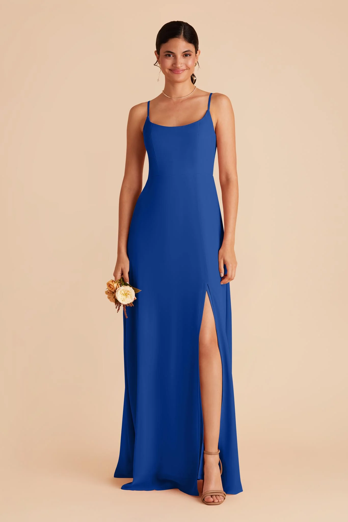 Amy Chiffon Dress - Cobalt Blue - necksoother