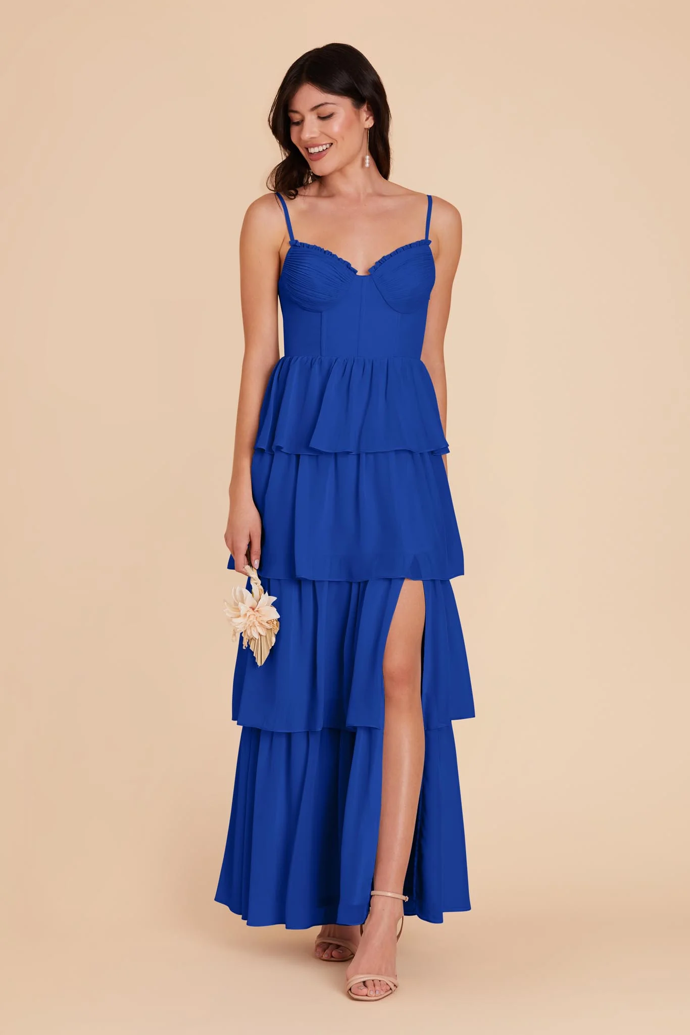 Lola Chiffon Dress - Cobalt Blue - necksoother