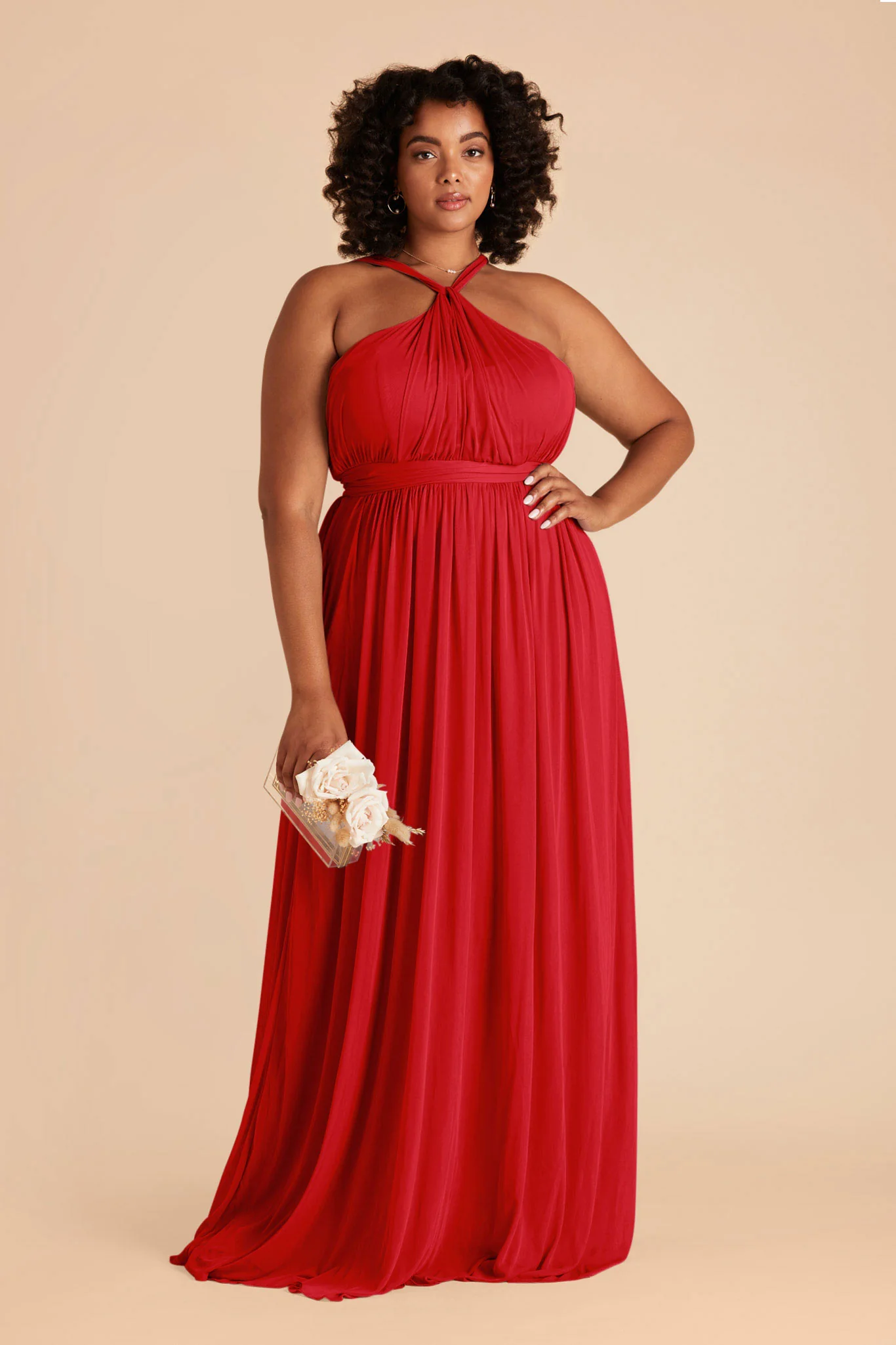 Kiko Chiffon Dress - Ruby Red - necksoother