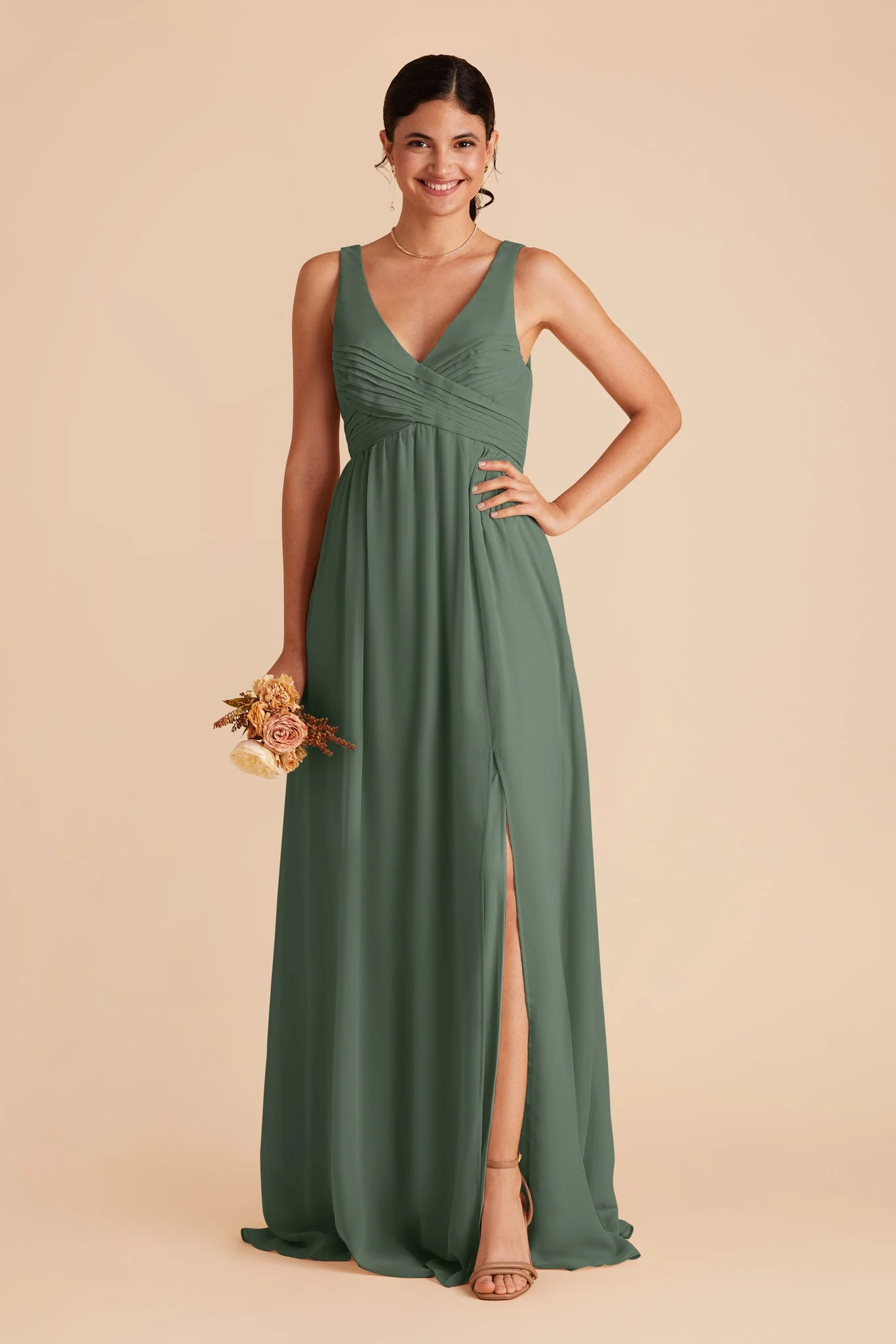 Laurie Empire Dress - Eucalyptus - necksoother