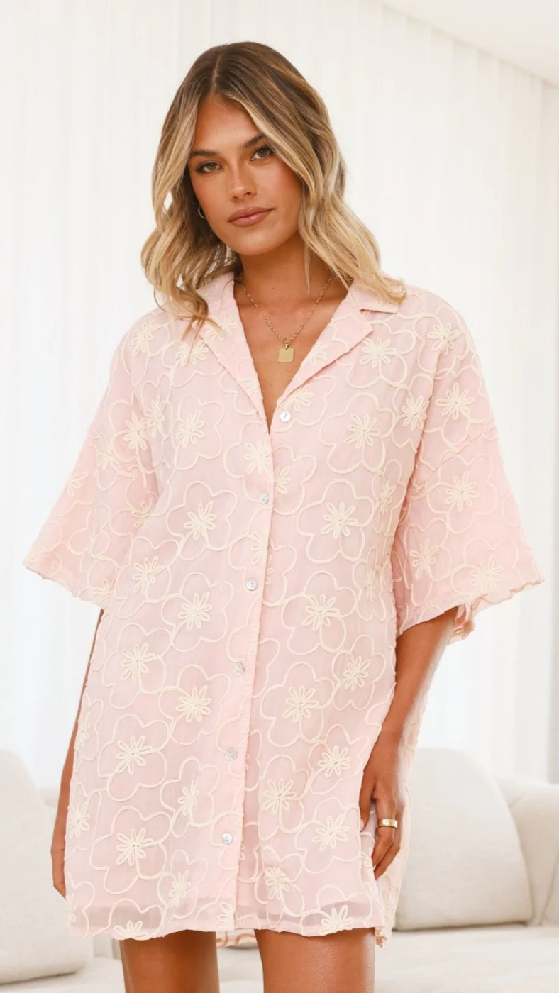 Jafari Mini Dress - Blush - necksoother