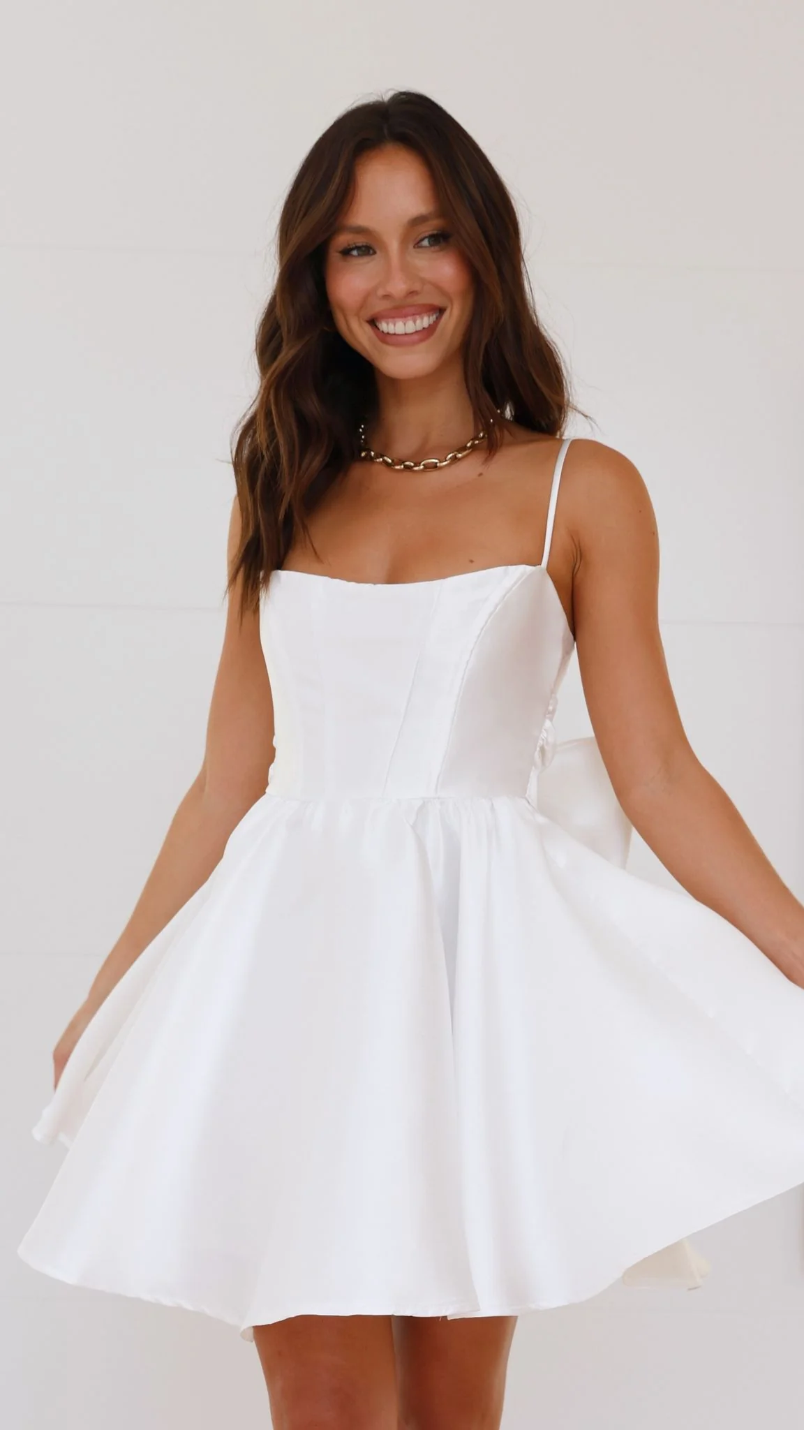 Ichiko Mini Dress - White - necksoother