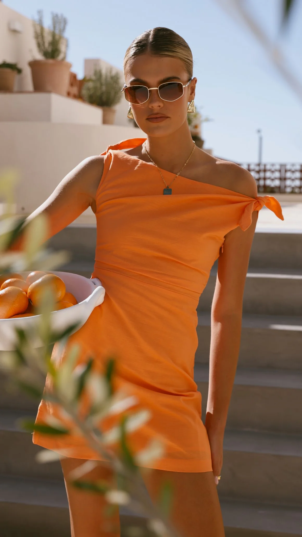 Ebbe Mini Dress - Orange - necksoother