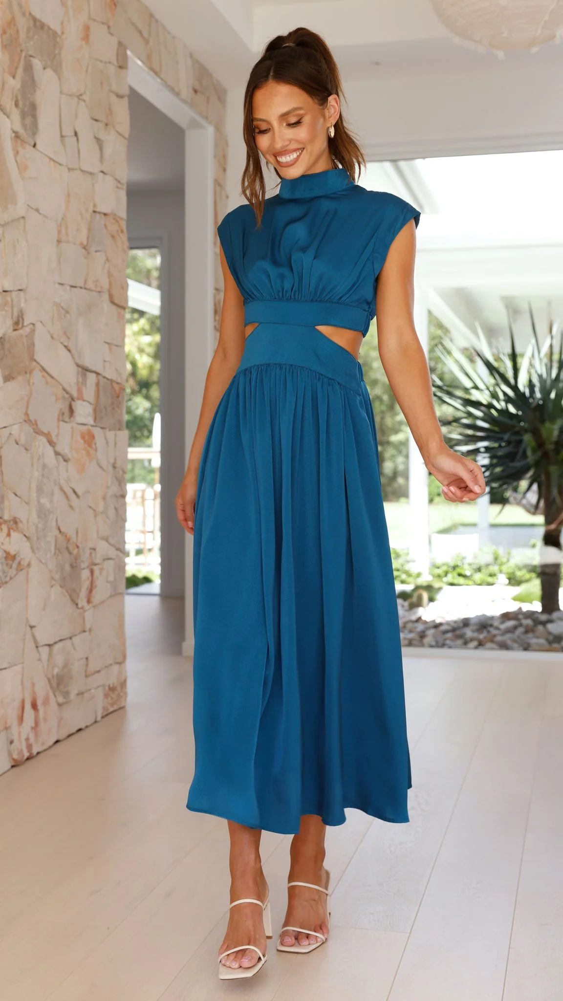 Cindie Midi Dress - Teal - necksoother