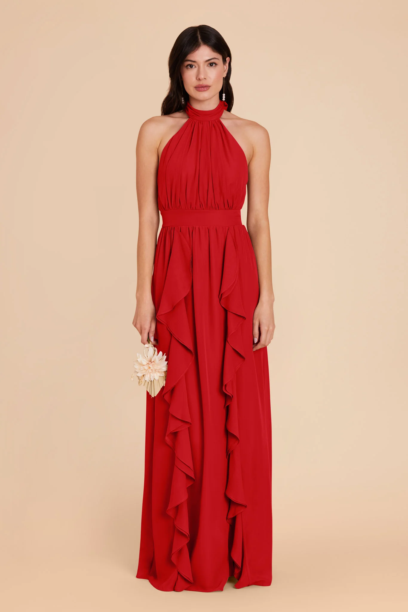 Joyce Chiffon Dress - Ruby Red - necksoother