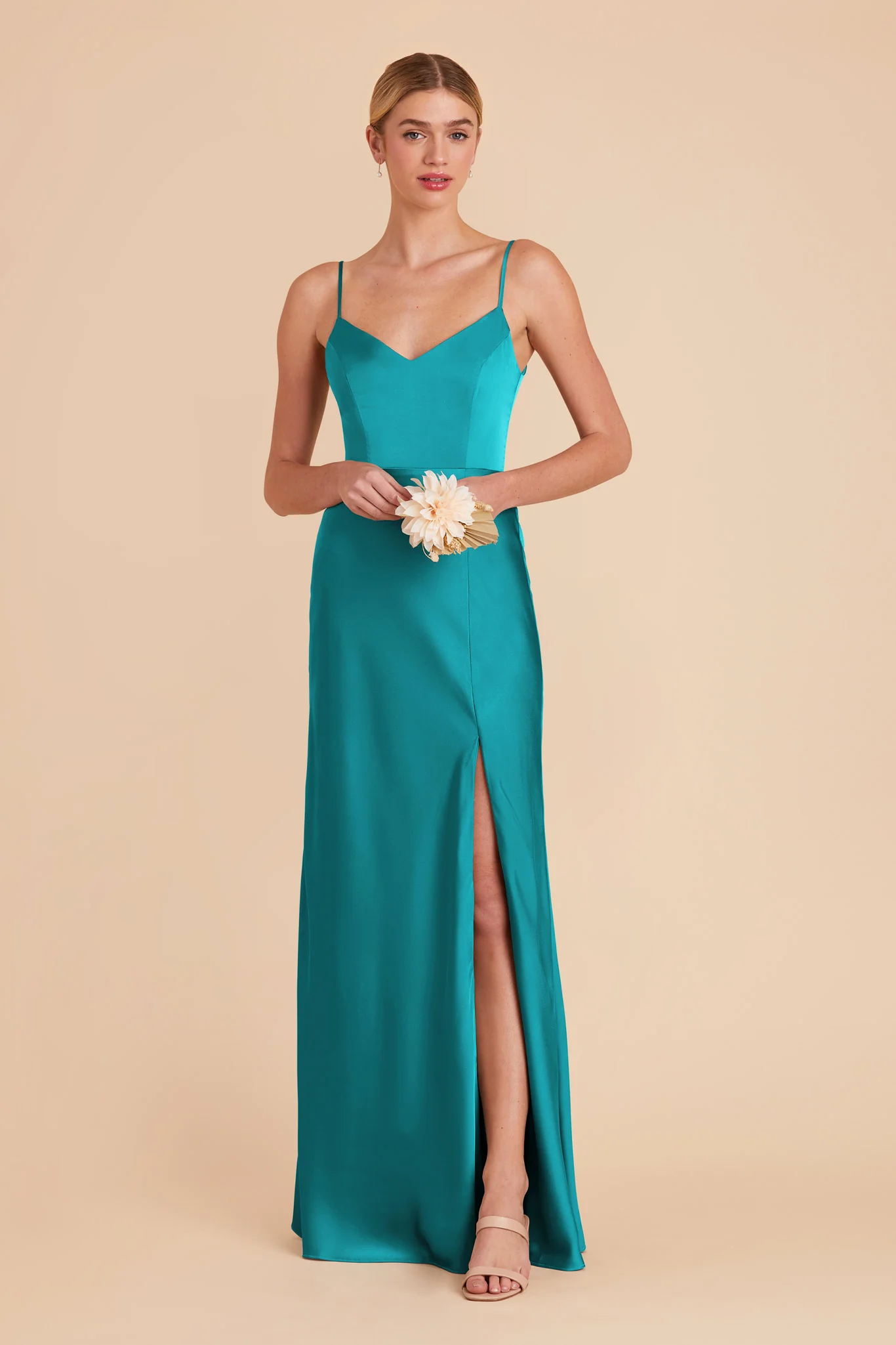 Jay Matte Satin Dress - Teal - necksoother