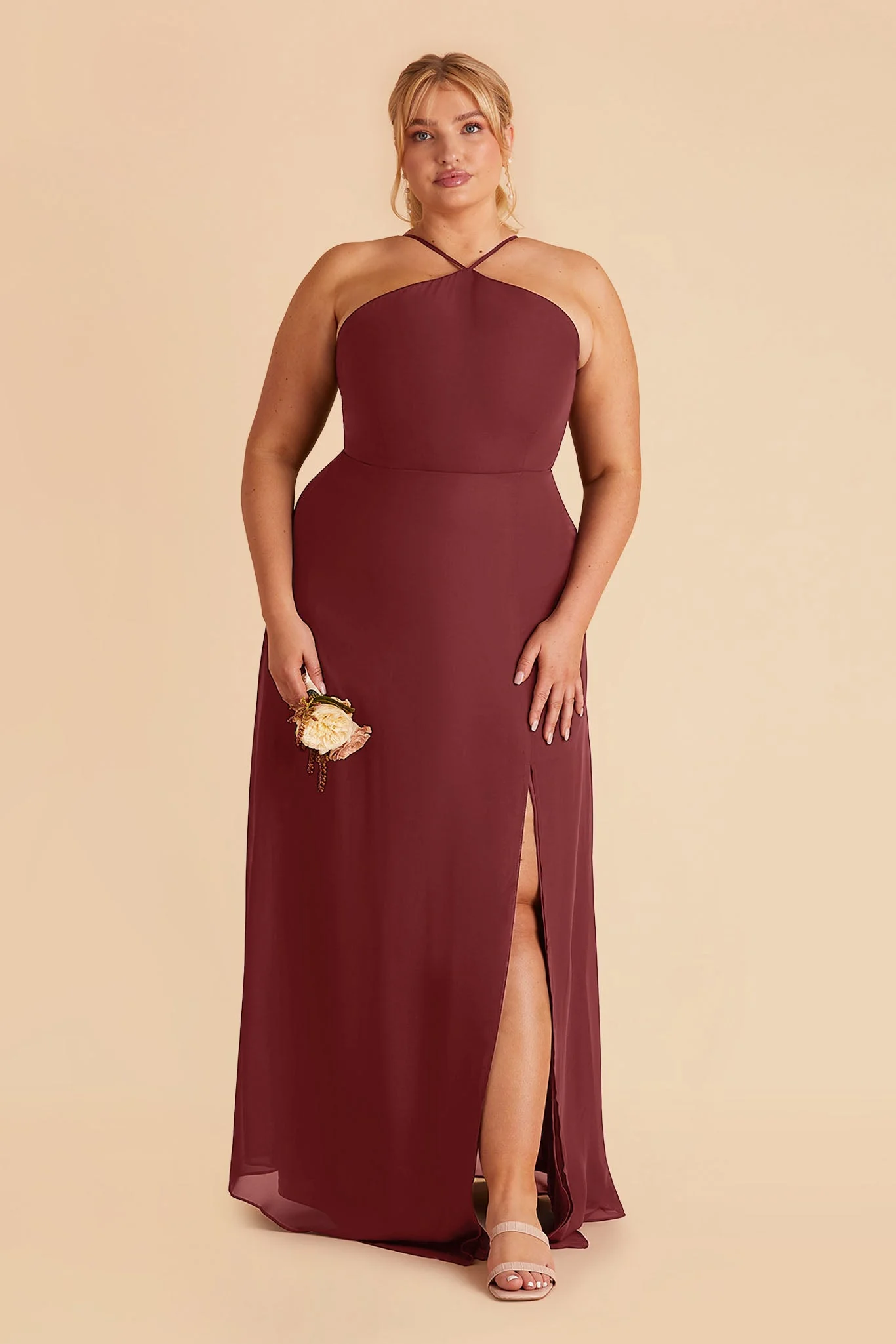 Juliet Chiffon Dress - Rosewood - necksoother