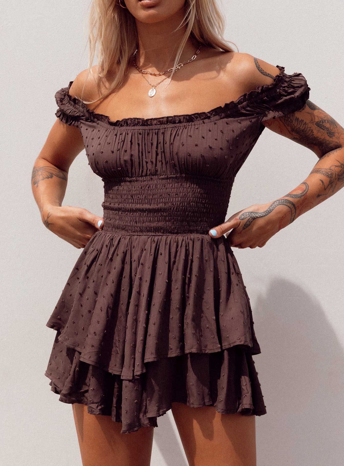 The Love Galore Romper Brown - necksoother