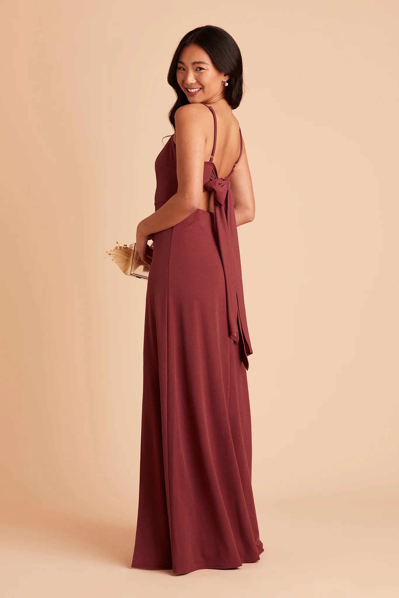 Benny Crepe Dress - Rosewood - necksoother