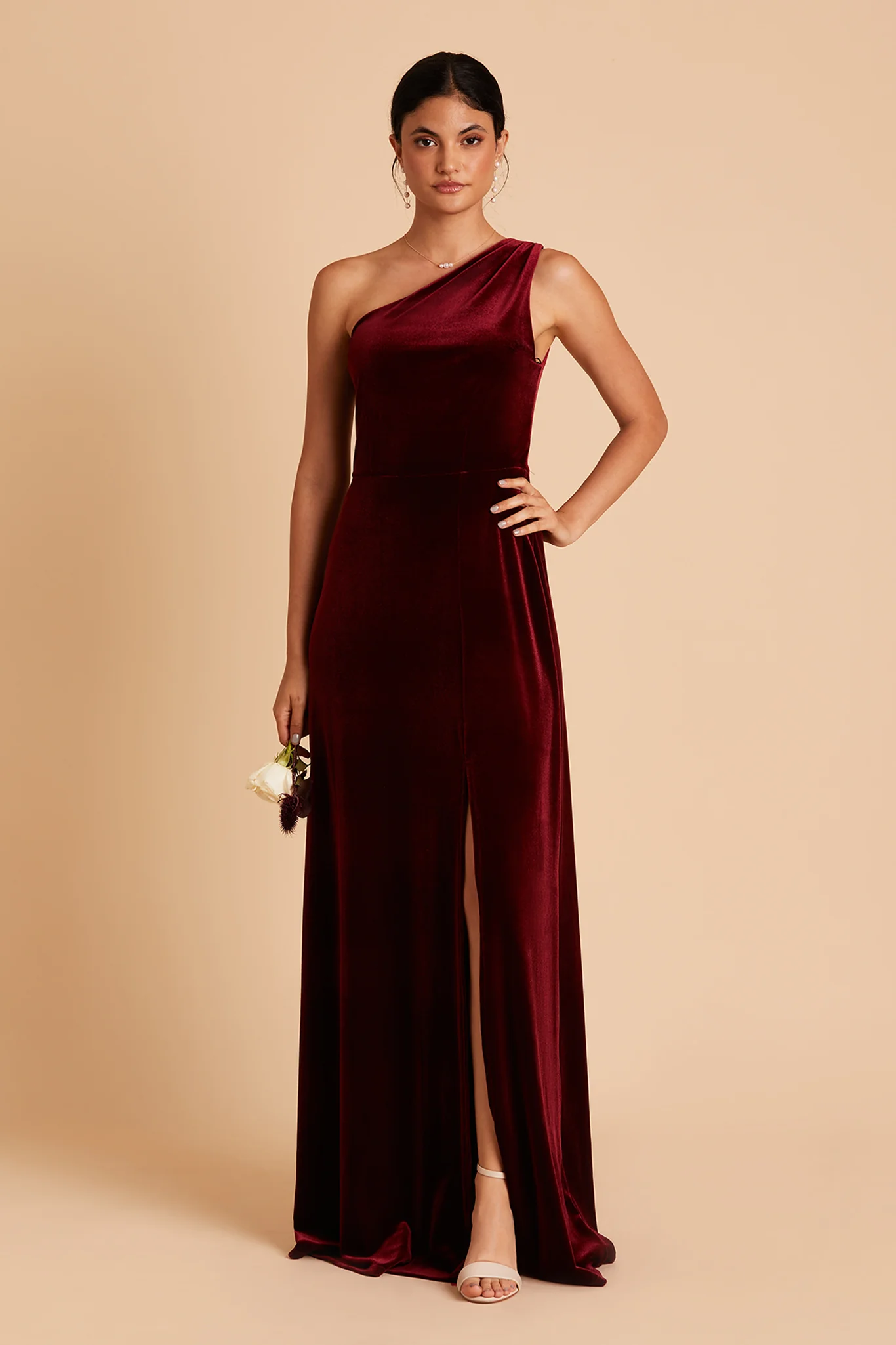 Kira Velvet Dress - Cabernet - necksoother