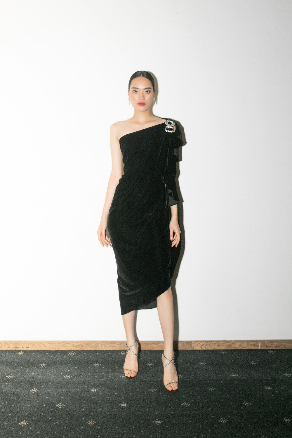 Sarkis Ruffle Line Dress - necksoother