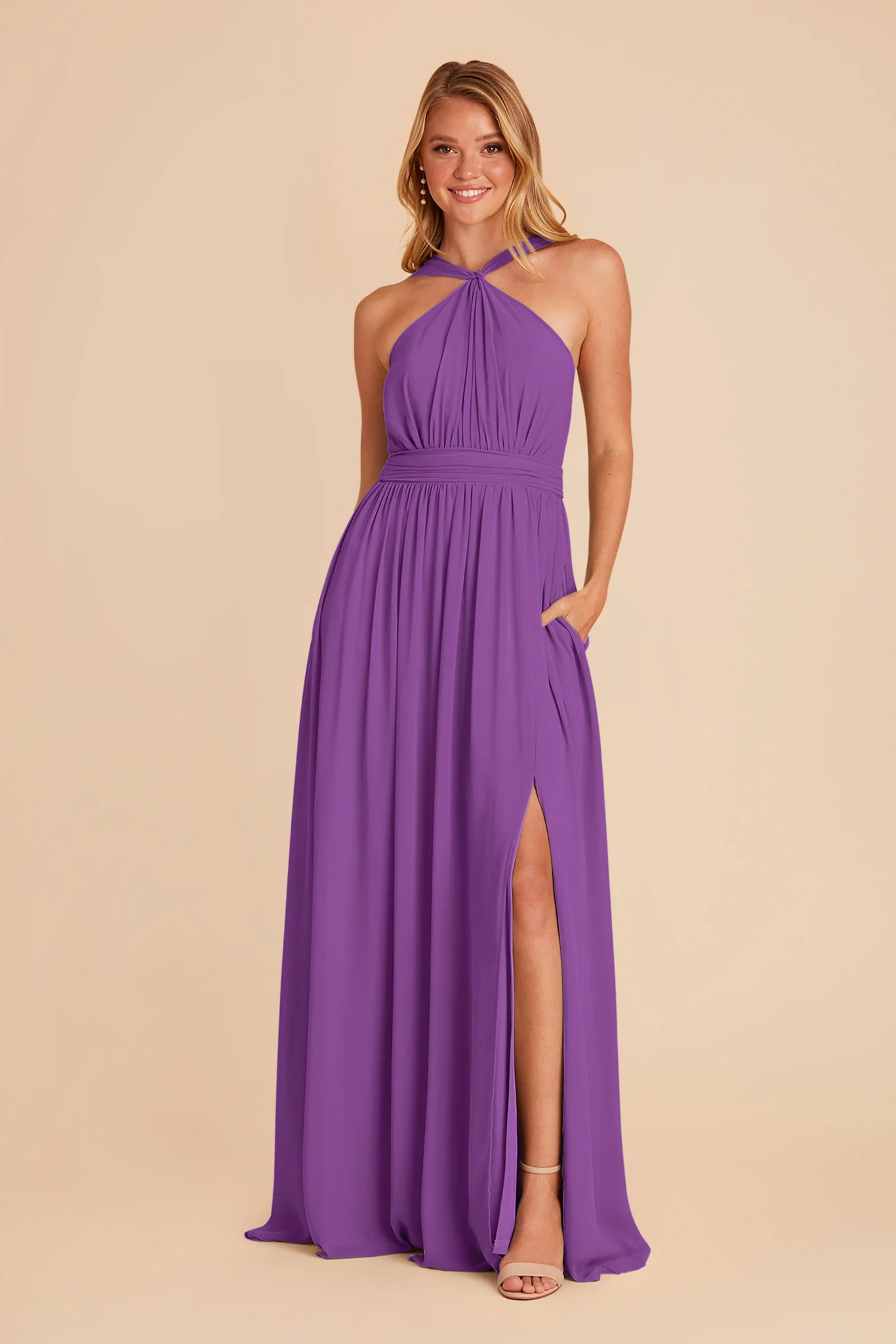 Kiko Chiffon Dress - Amethyst - necksoother