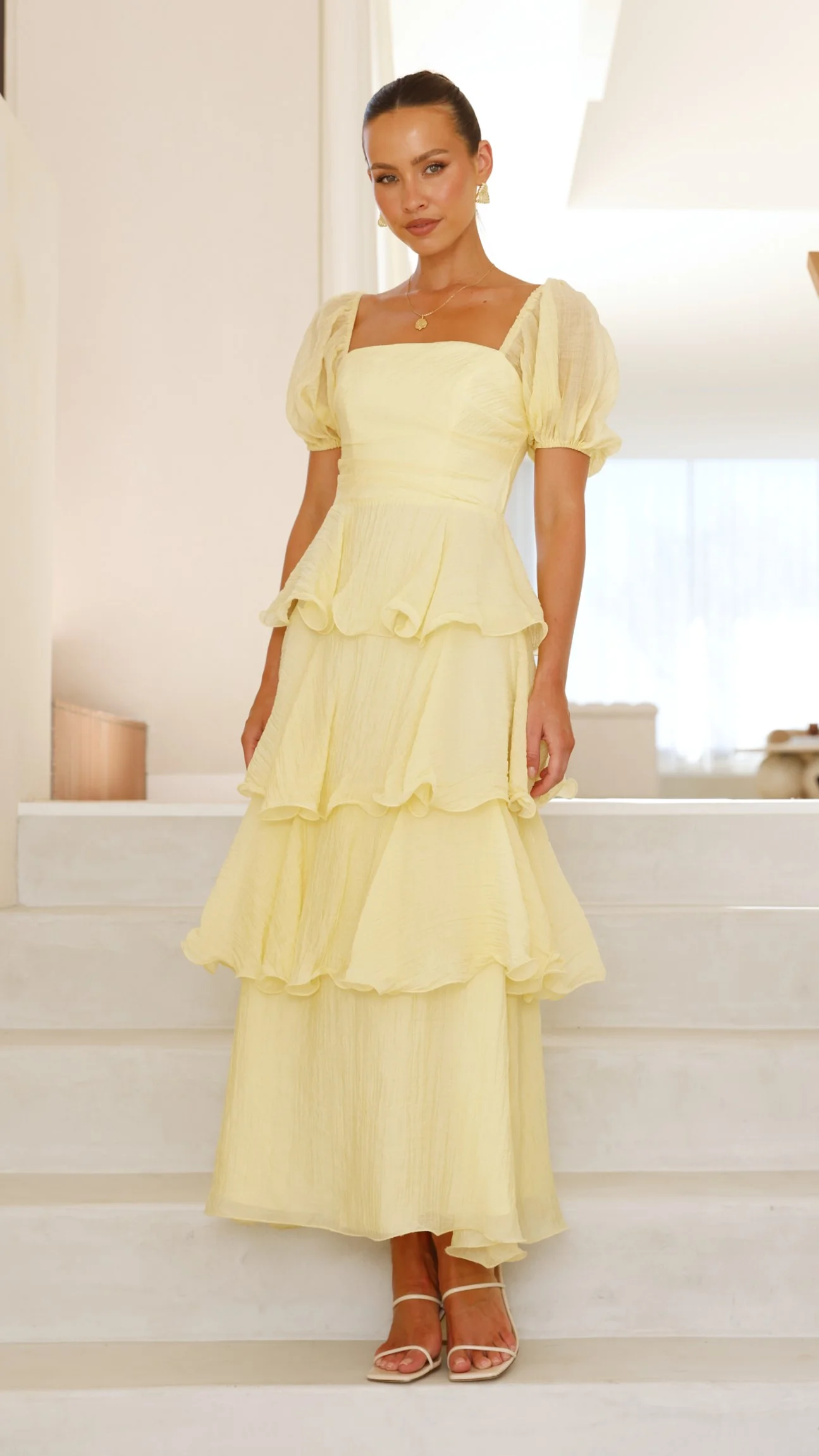 Lanelle Maxi Dress - Yellow - necksoother