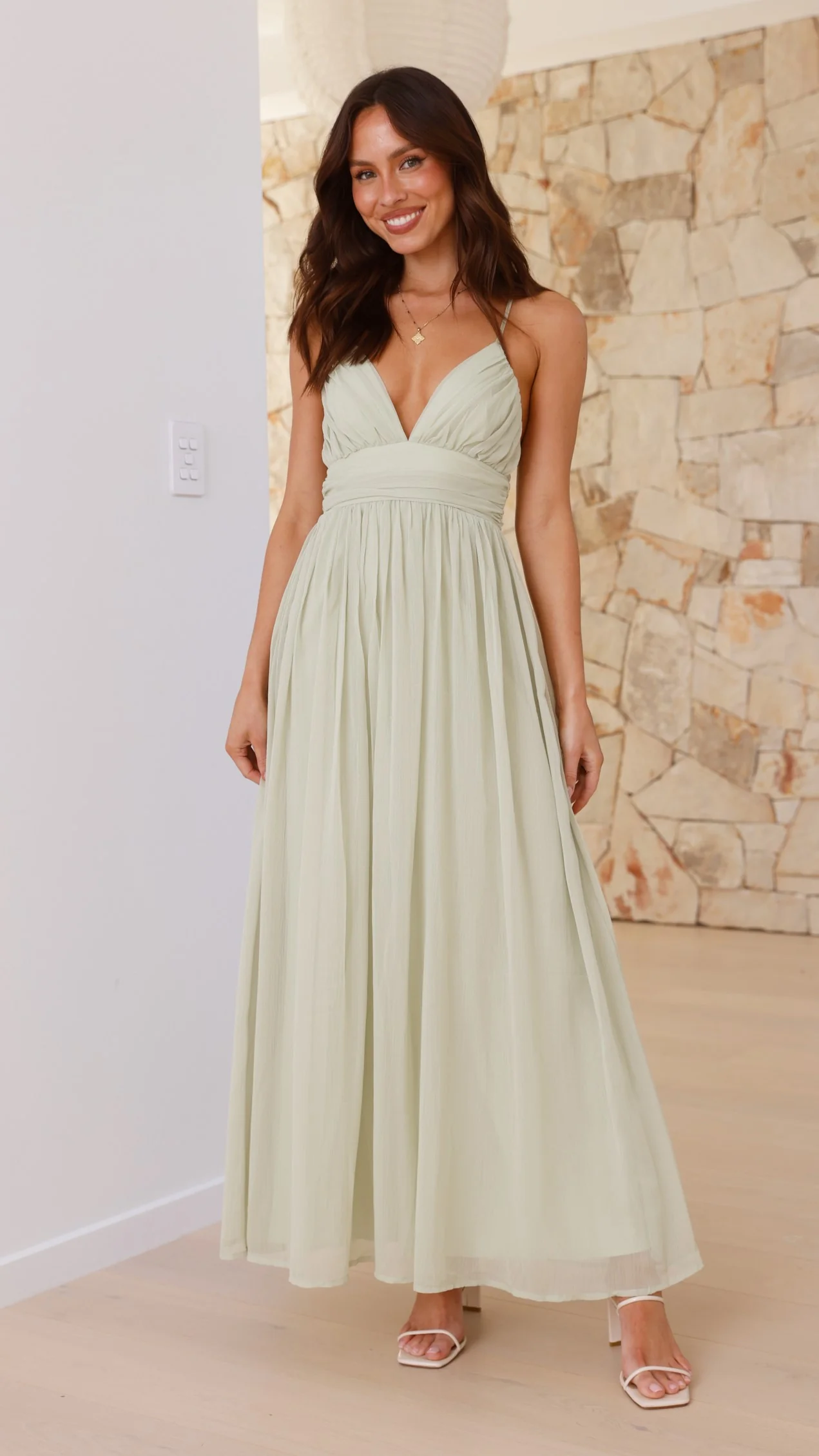 Raeanne Maxi Dress - Sage - necksoother