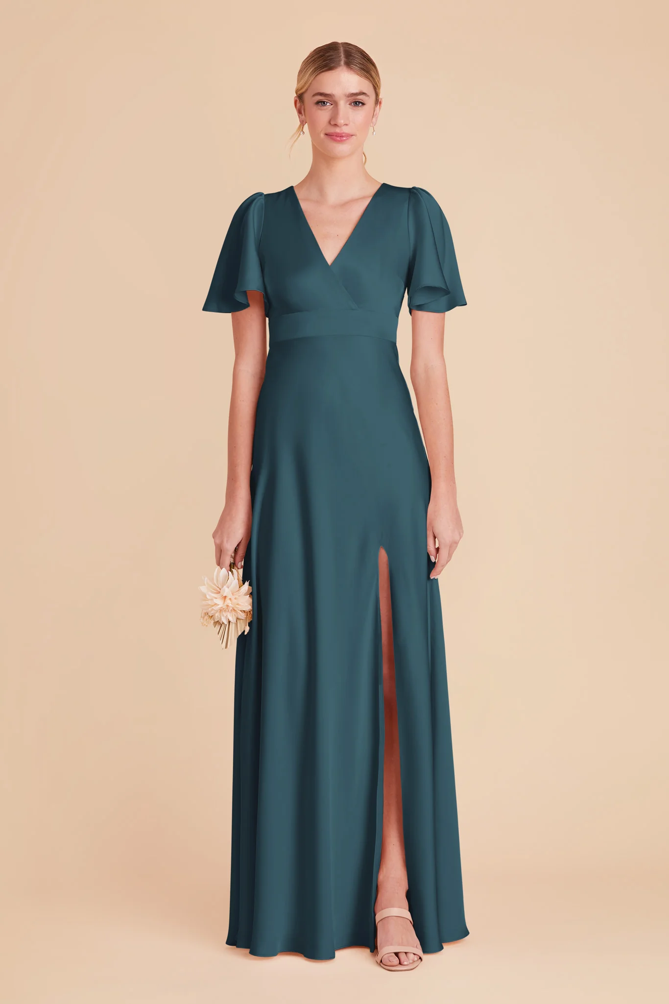 Marni Matte Satin Dress - Dark Teal - necksoother