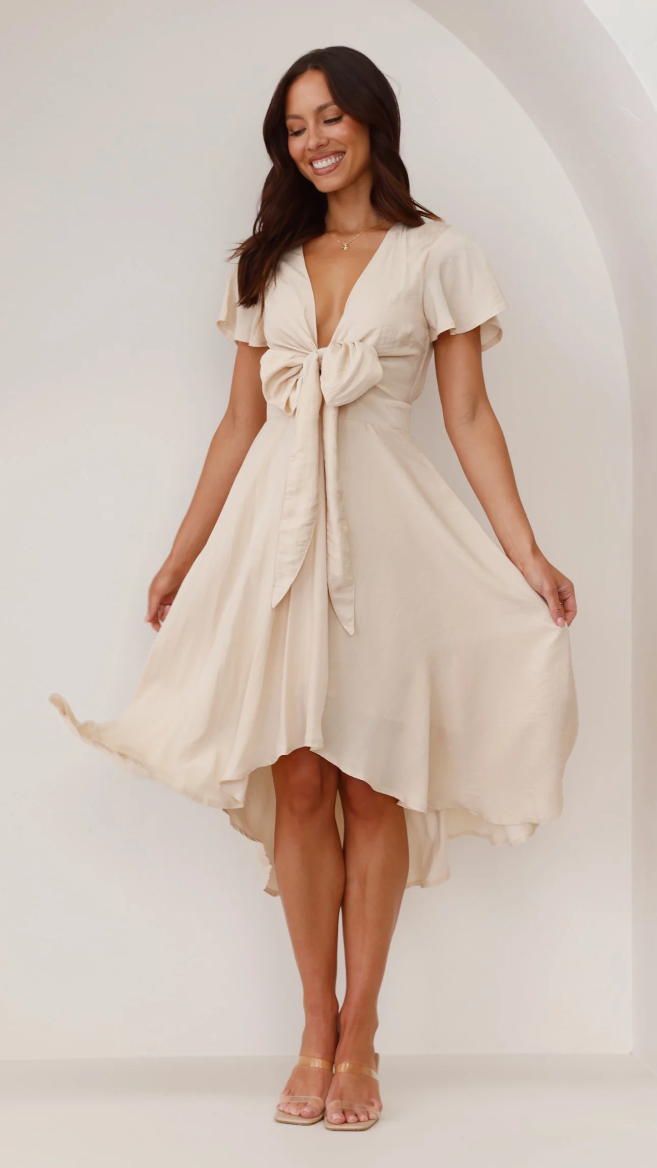 Sunny Daze Dress - Champagne - necksoother
