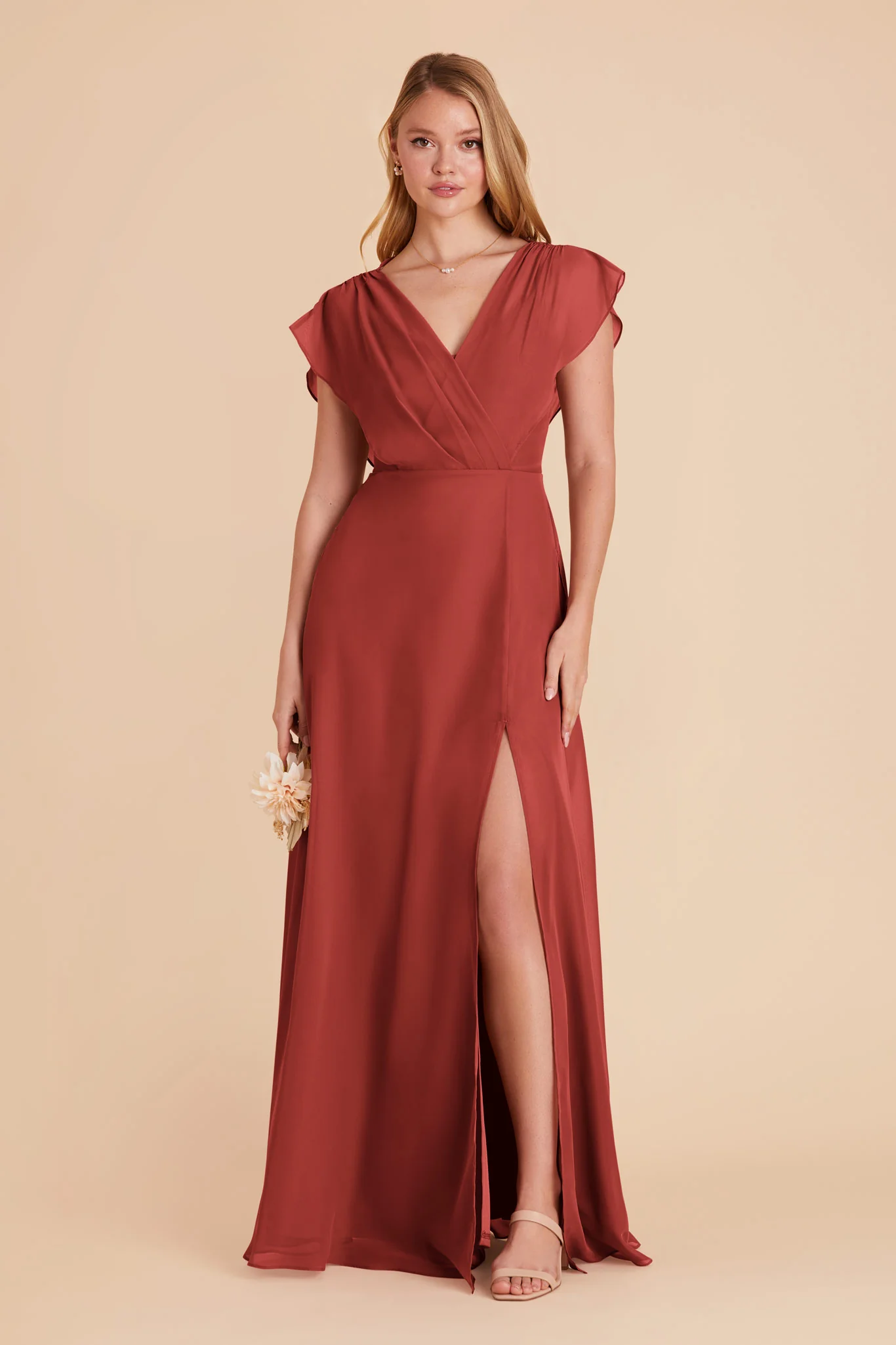 Violet Chiffon Dress - Spice - necksoother