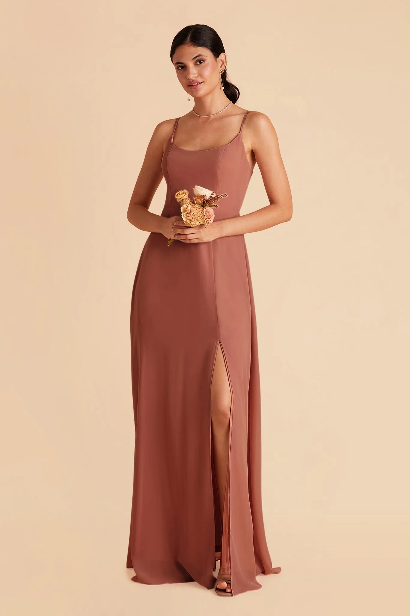 Amy Chiffon Dress - Desert Rose - necksoother