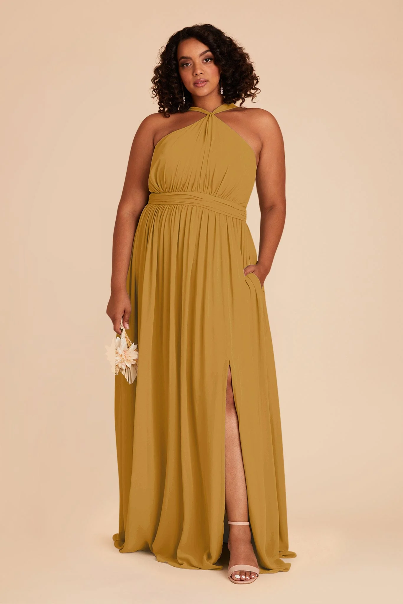 Kiko Chiffon Dress - Marigold - necksoother
