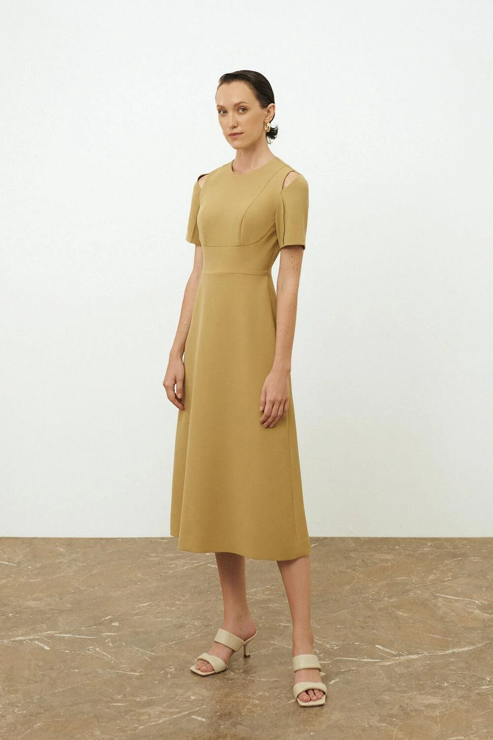 Lana Open Shoulder Dress - necksoother