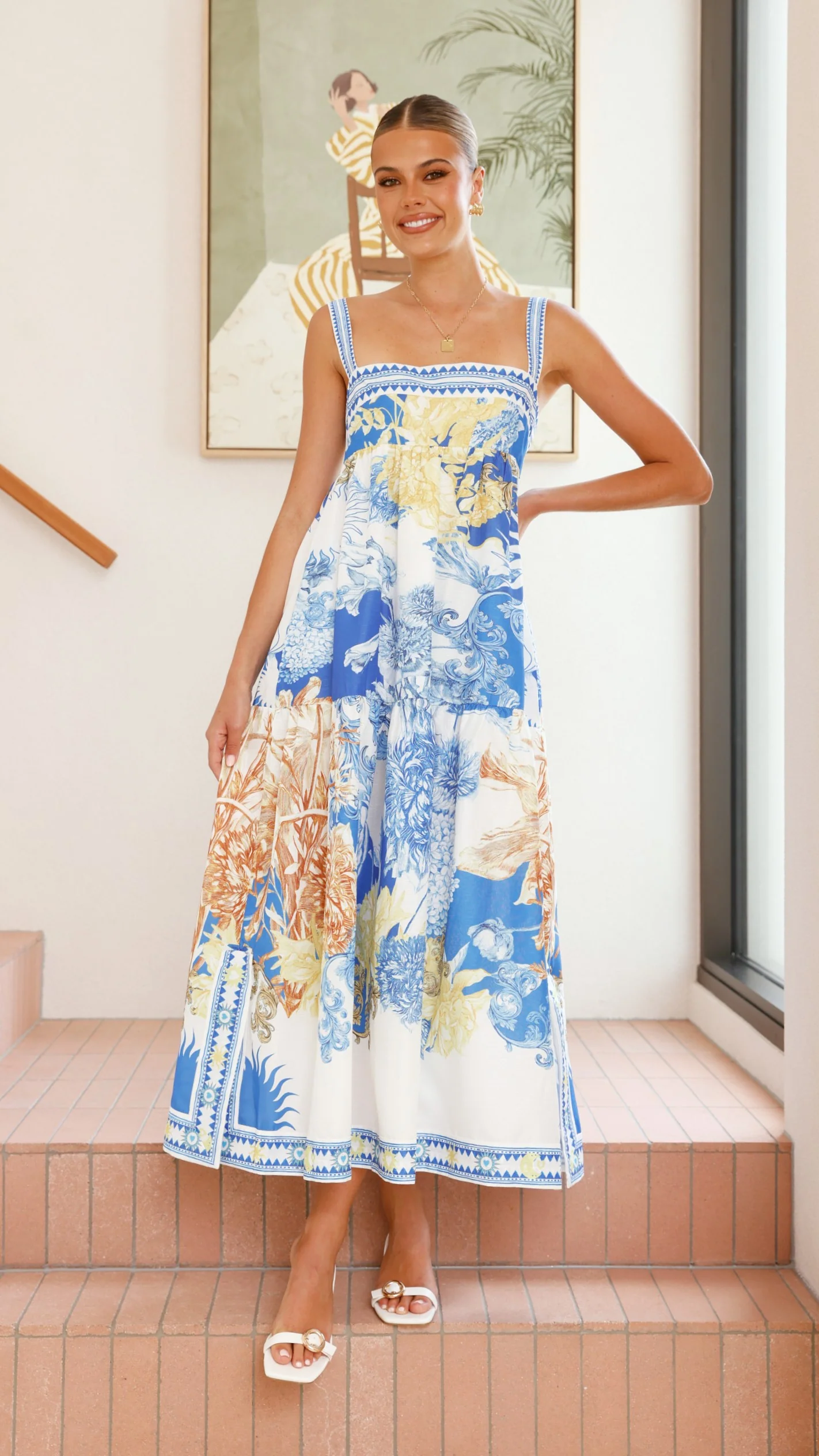 Saleema Maxi Dress - Blue Doll - necksoother