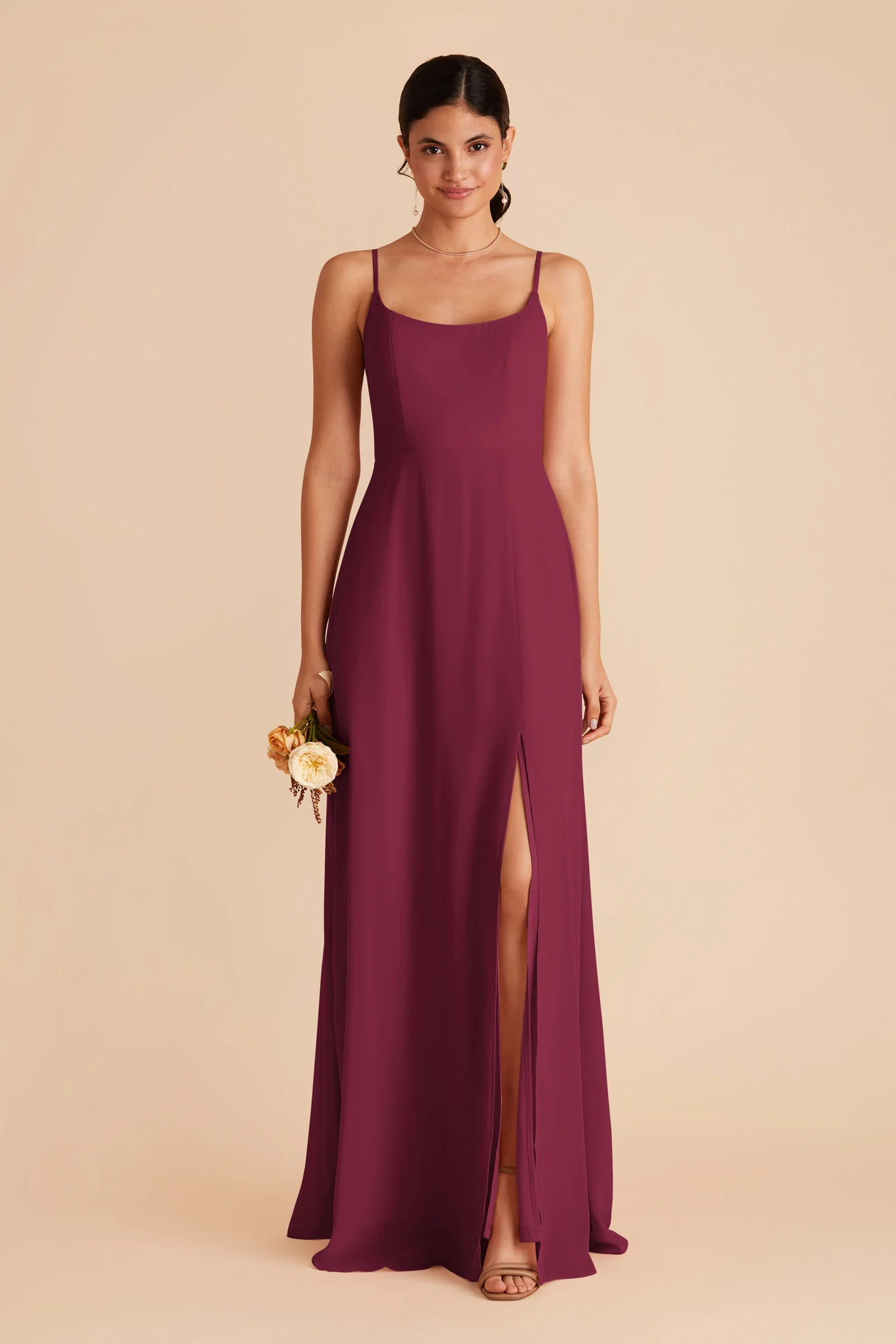 Amy Chiffon Dress - Berry - necksoother