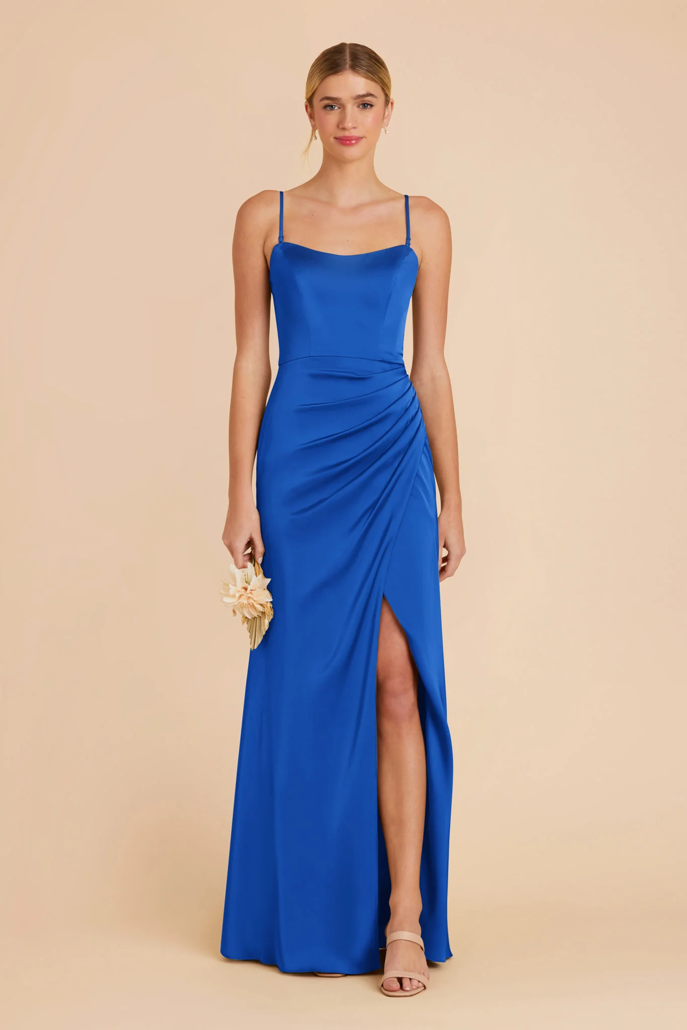 Anne Matte Satin Dress - Cobalt Blue - necksoother
