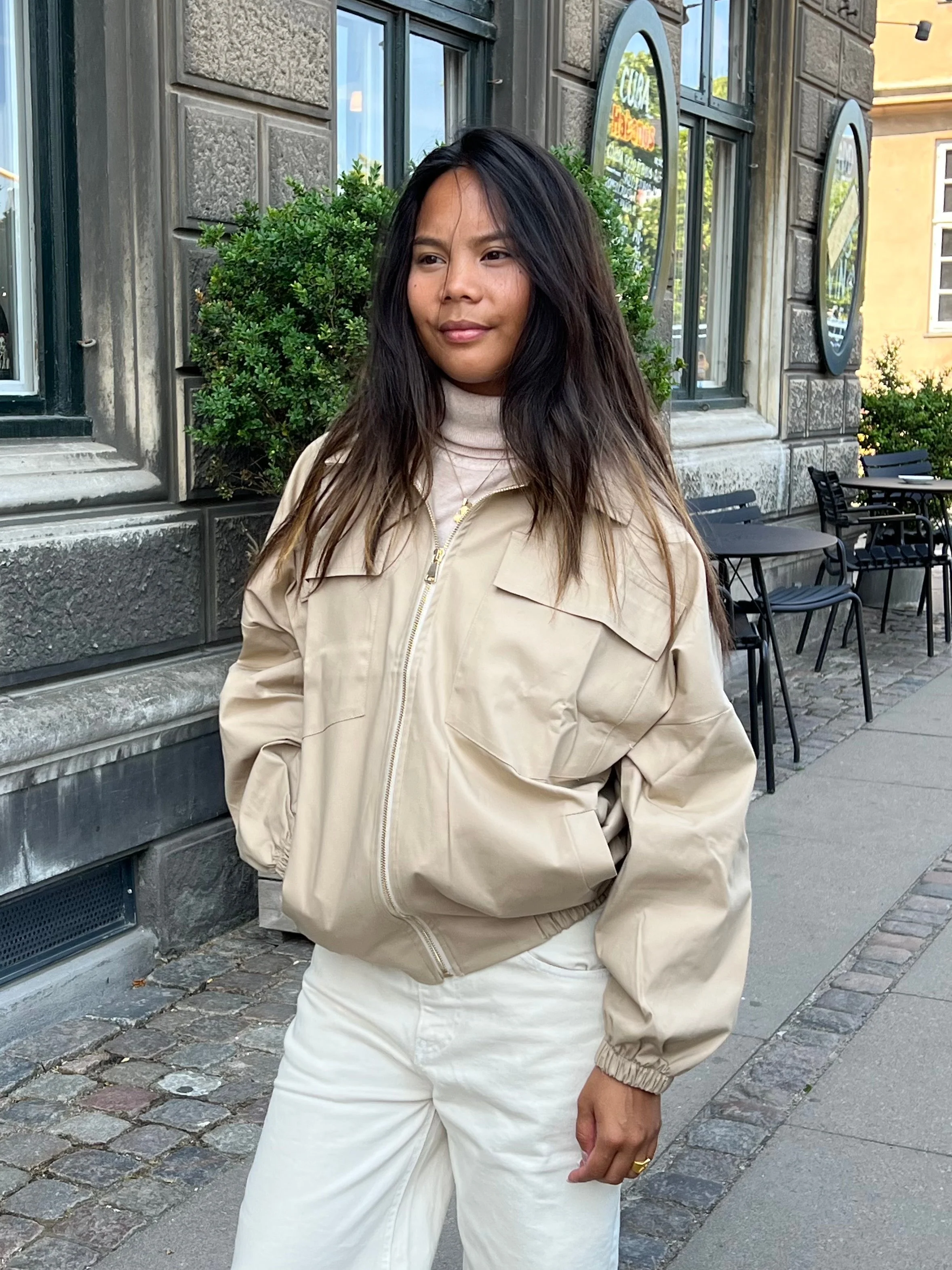 Nena bomber jacket - Beige - necksoother