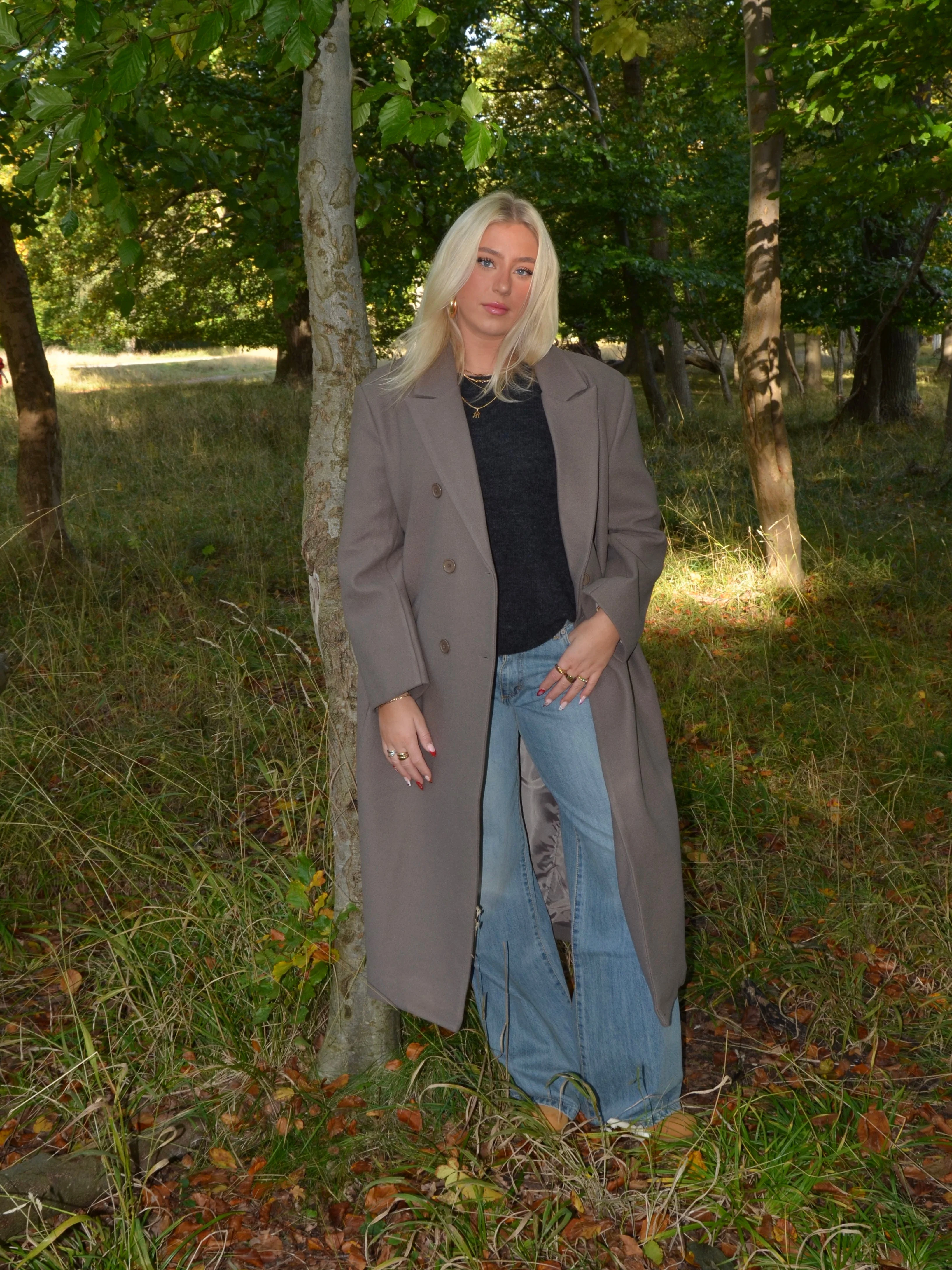 Alva oversized coat - Taupe - necksoother