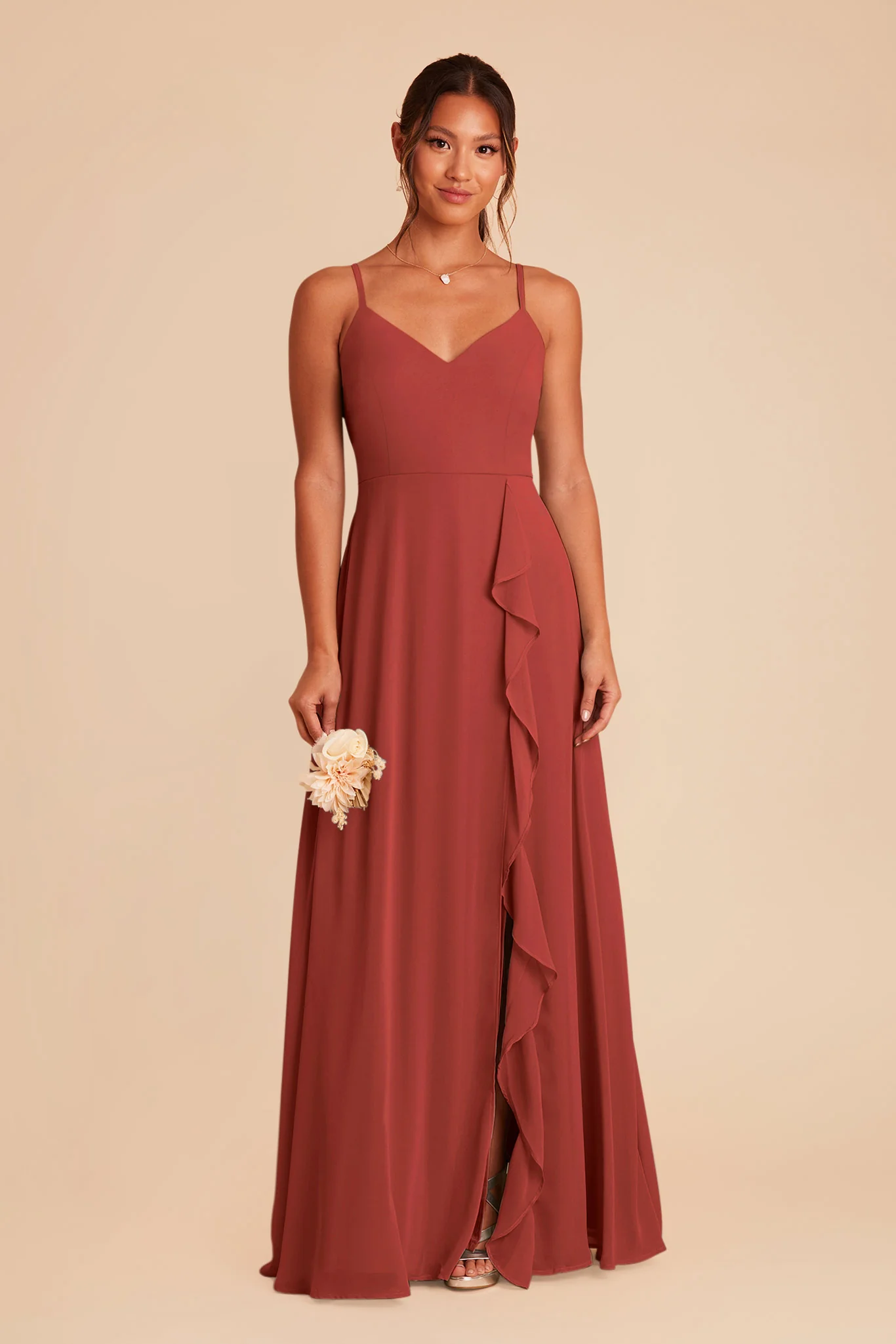 Theresa Chiffon Dress - Spice - necksoother