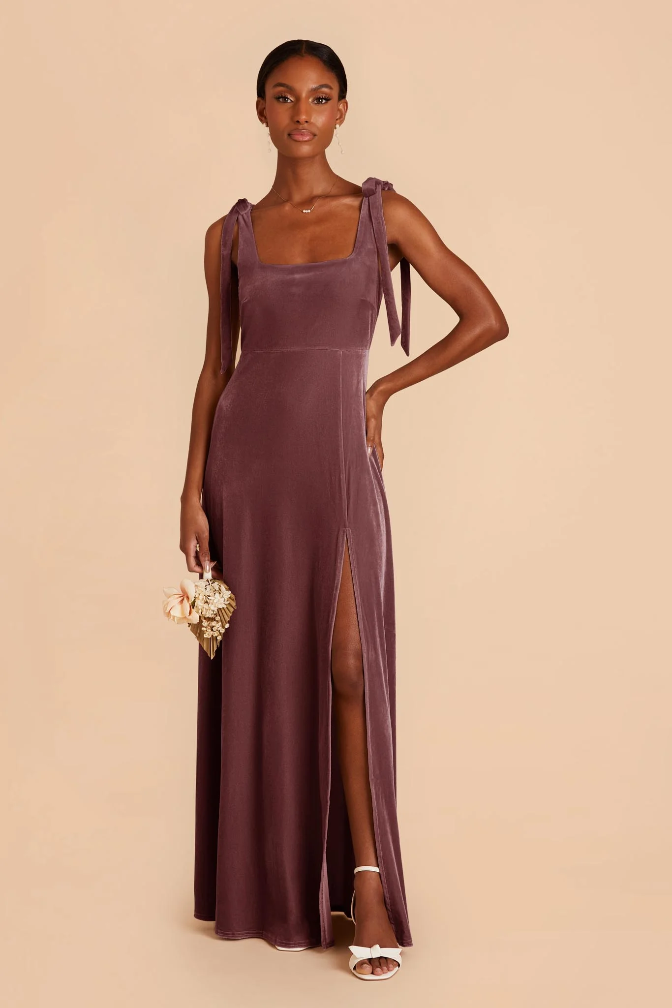 Alex Velvet Dress - Desert Rose - necksoother