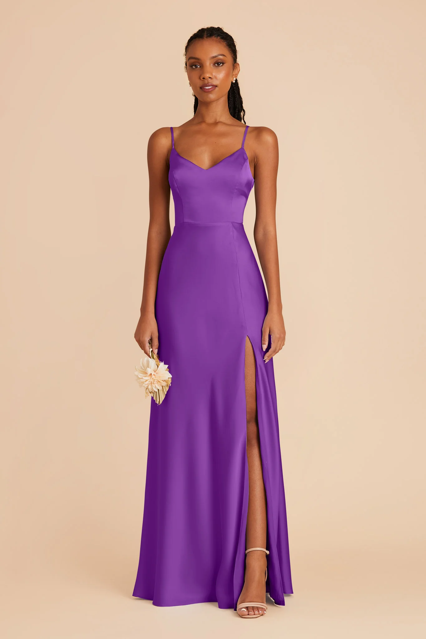 Jay Matte Satin Dress - Amethyst - necksoother