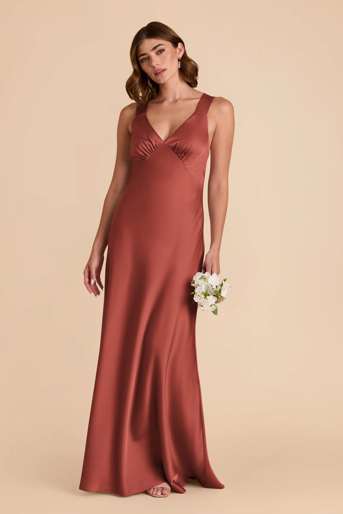 Veronica Matte Satin Dress - Spice - necksoother