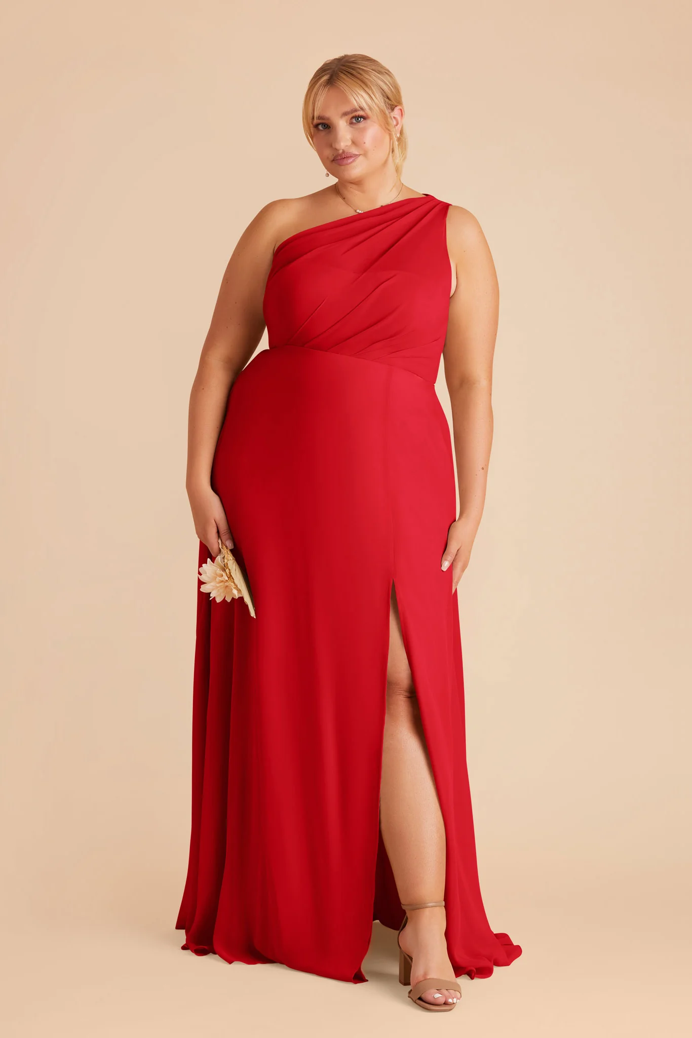 Kira Dress With Slit - Ruby Red - necksoother