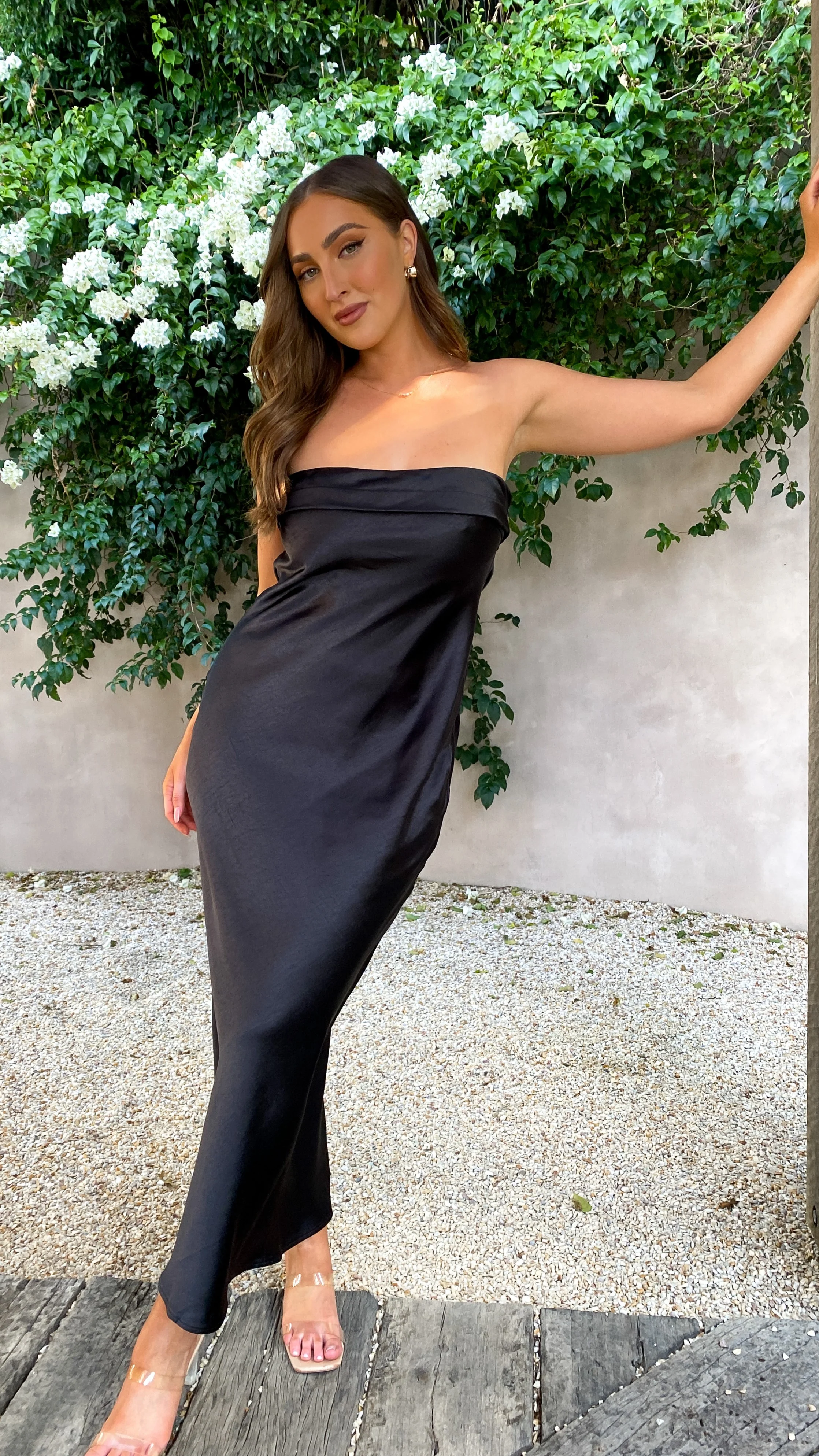 Gisele Maxi Dress - Black - necksoother