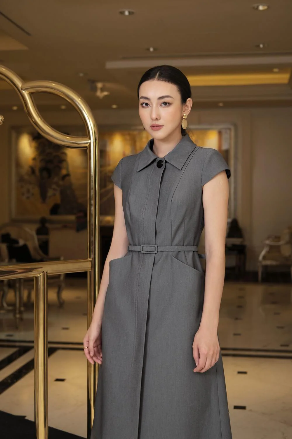 Xander Folded Collar Dress - necksoother